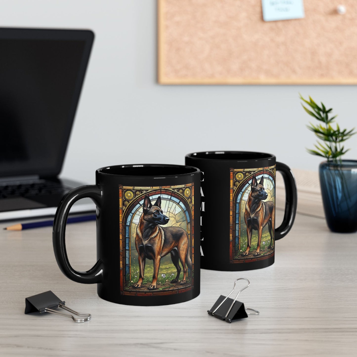 Fawn sable Belgian Malinois dog lover personalized mug