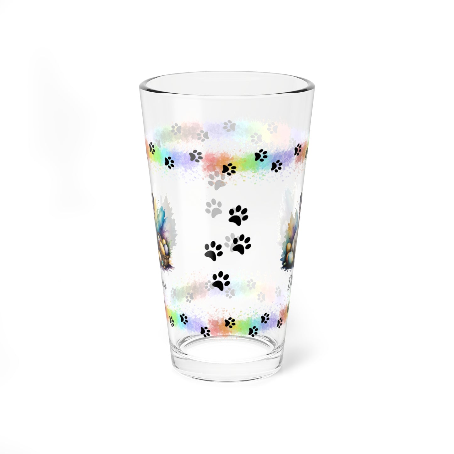 French Bulldog (Cream) Personalized Easter Puppy 16oz Pint Glass - Custom Dog Design, Mental Health Gift, Easter Décor, and Festive Celebrations
