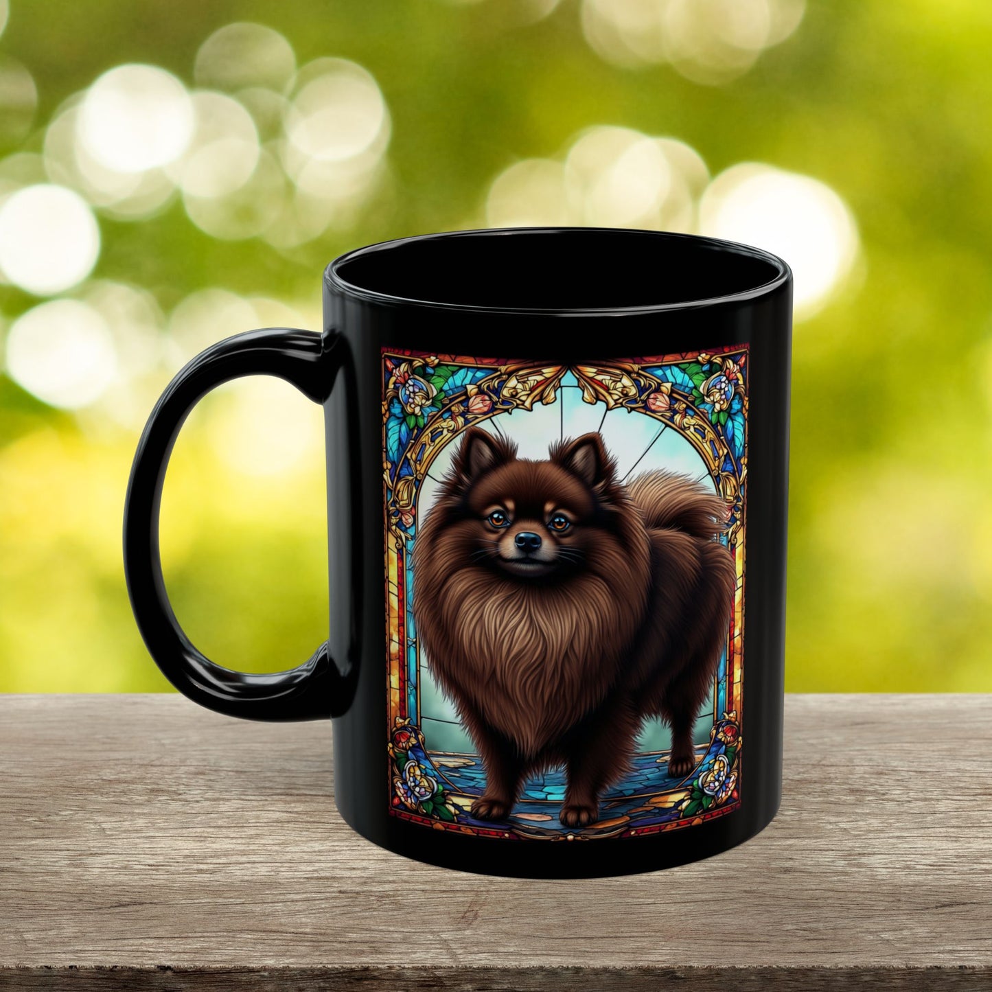 Pomeranian (Chocolate) Personalized Dog Breed Mug, Pet Lover Mug, Dog Coffee Mug, Custom Name Mug, Dog Lover Gift, Dog-Themed Mug