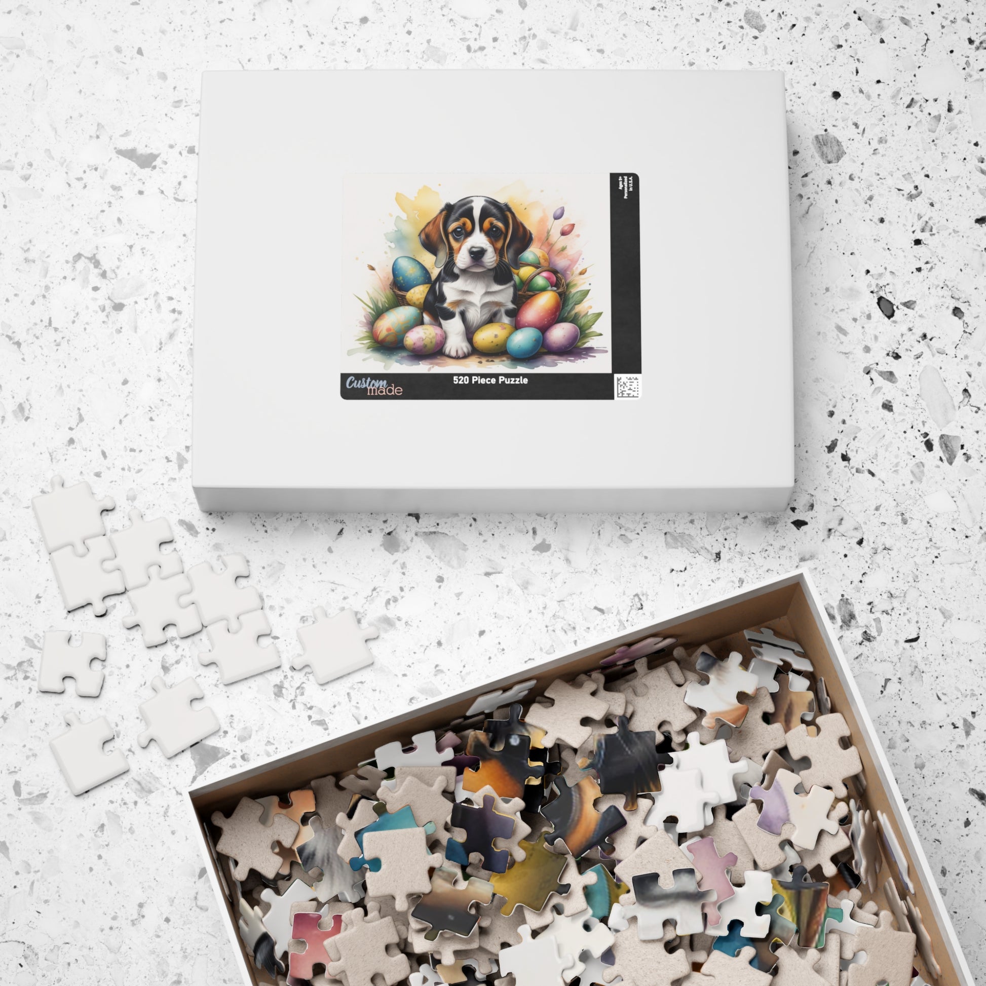 Beagle Easter Puppy Puzzle - Dog Lovers, Mental Health Benefits, Holiday Fun, Mindfulness, Stress Relief, Festive Gift