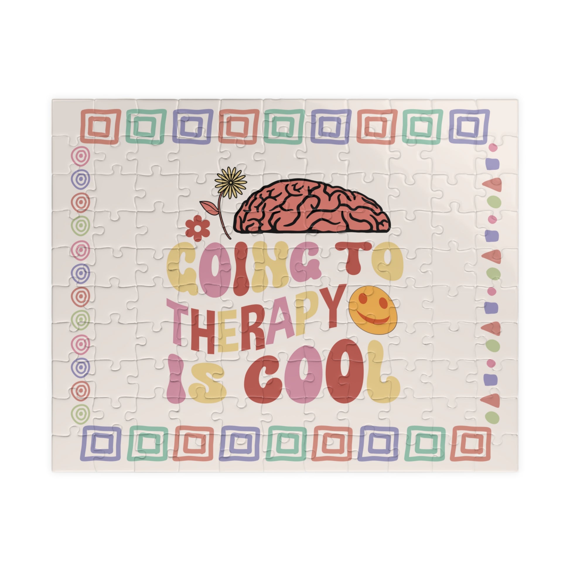 Going To Therapy Is Cool - Mental Health Quote Puzzle