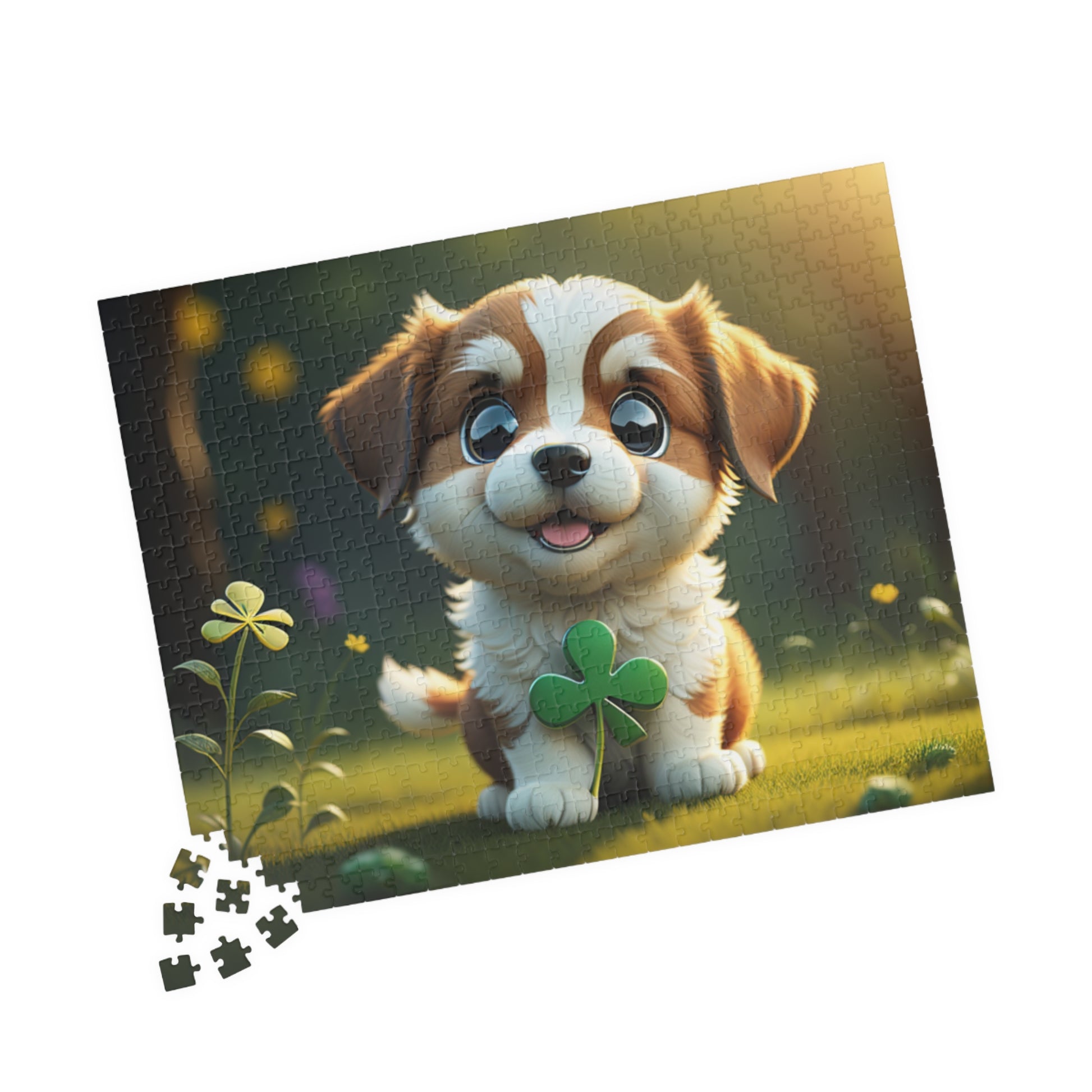 Clover Cuddles Canine - St. Patrick's Day Mental Health Puzzle