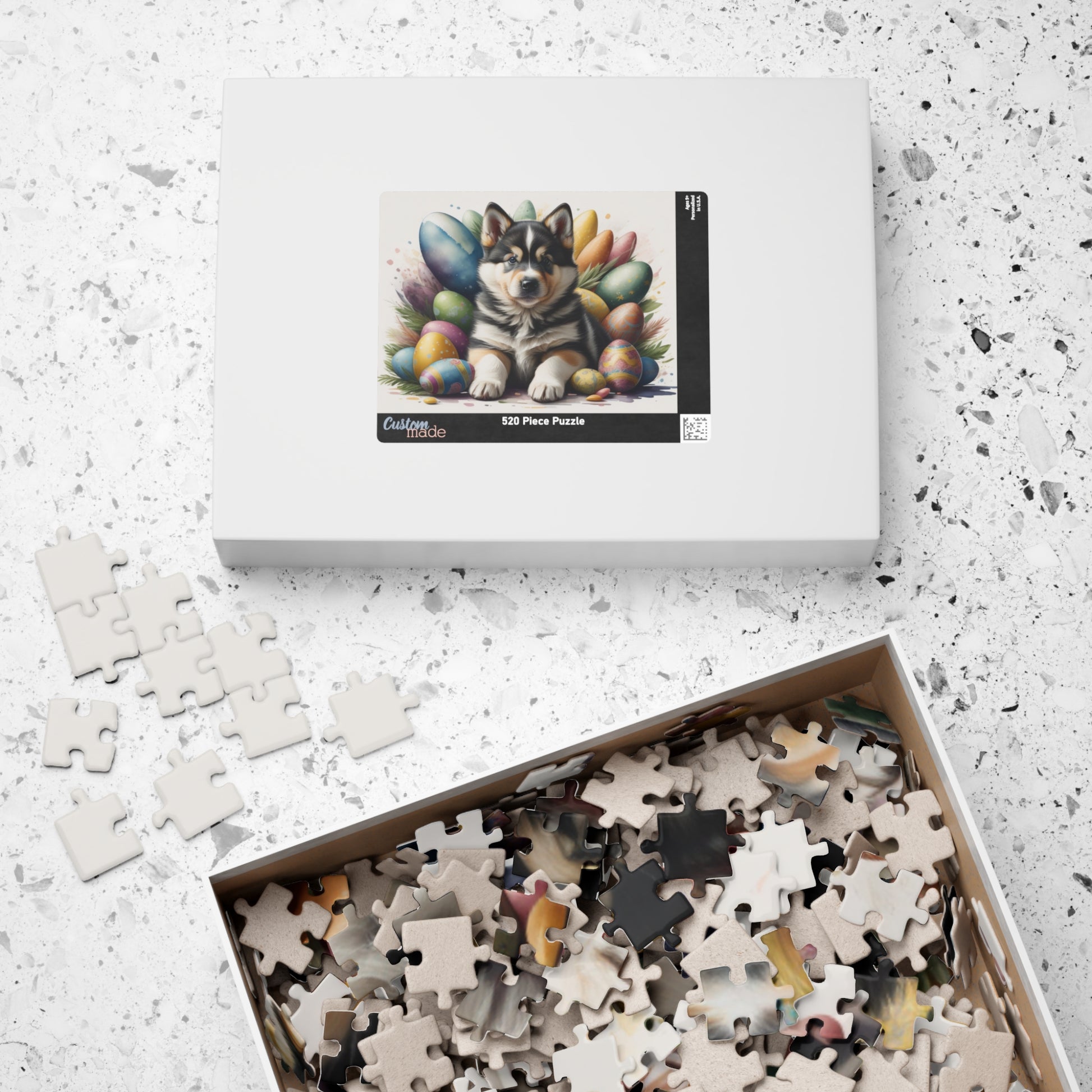Alaskan Malamute Easter Puppy Puzzle - Dog Lovers, Mental Health Benefits, Holiday Fun, Mindfulness, Stress Relief, Festive Gift
