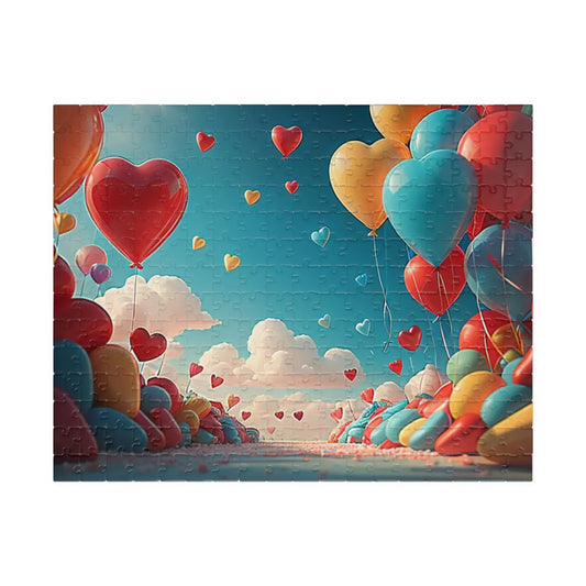 Shop our whimsical balloon wonderland valentines day puzzle featuring the 252 pcs (Horizontal) style option from MySisterIsASurvivor.
