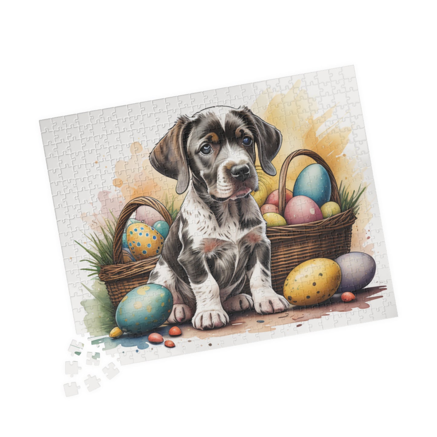 German Short Haired Pointer Easter Puppy Puzzle - Dog Lovers, Mental Health Benefits, Holiday Fun, Mindfulness, Stress Relief, Festive Gift