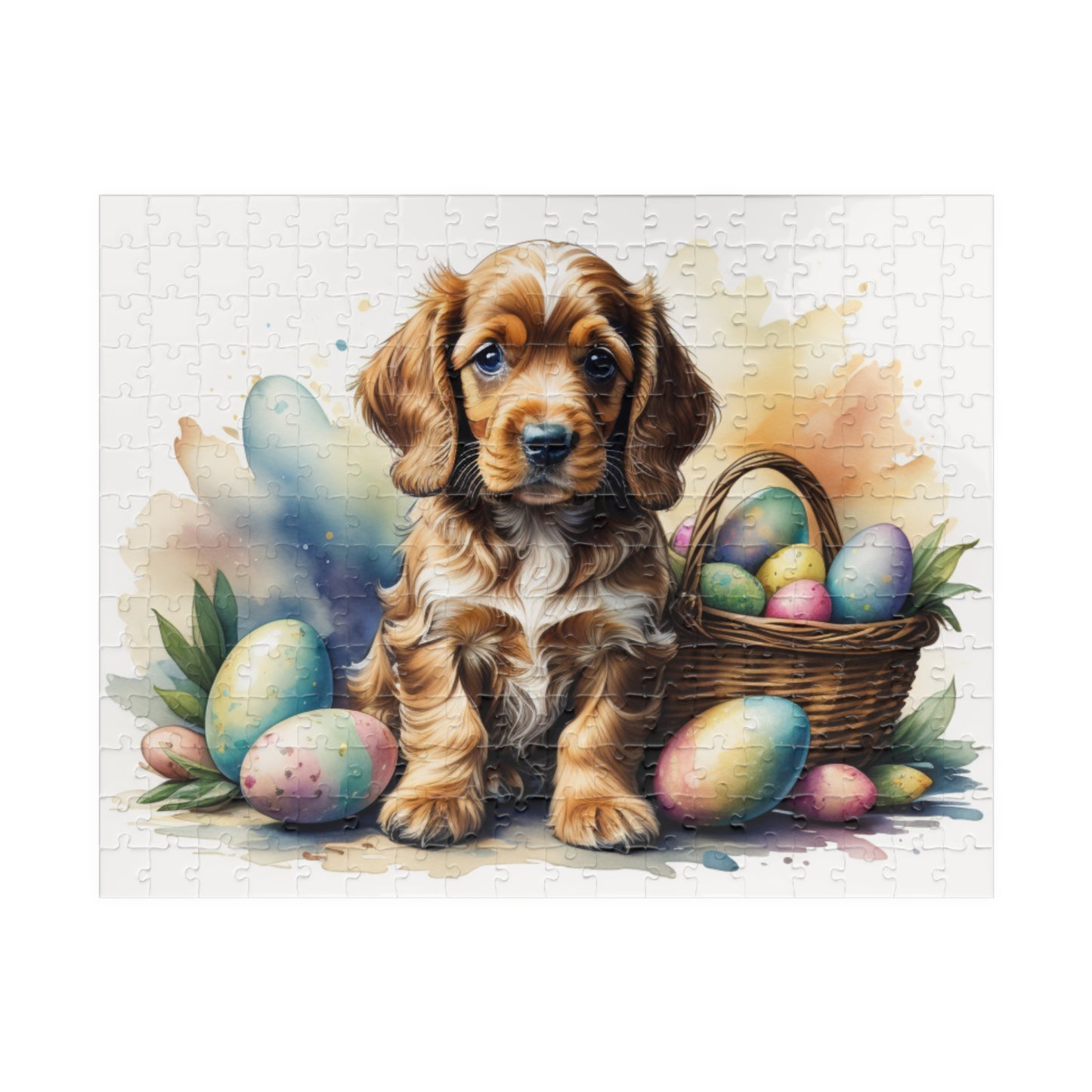 Cocker Spaniel (Golden) Easter Puppy Puzzle - Dog Lovers, Mental Health Benefits, Holiday Fun, Mindfulness, Stress Relief, Festive Gift