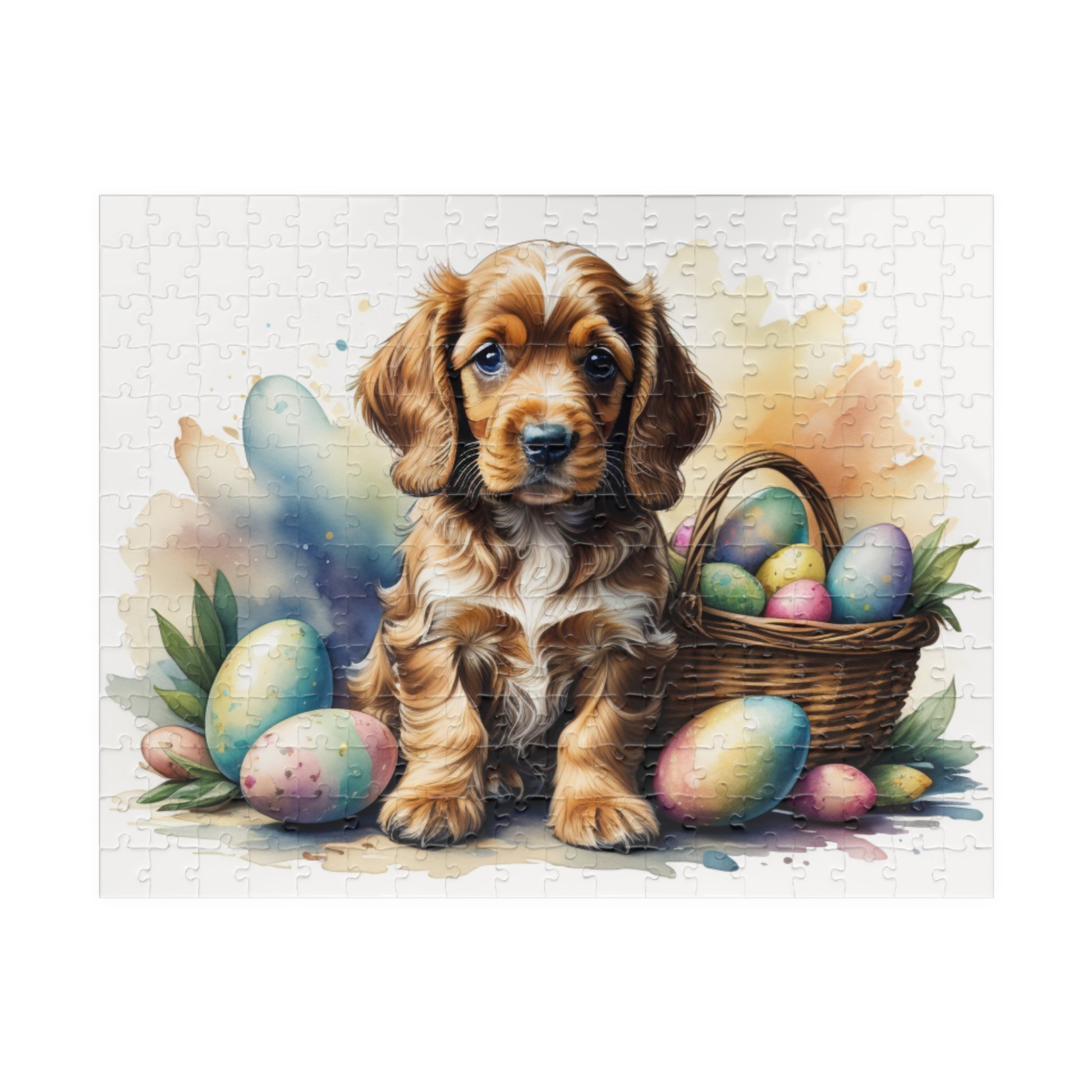 Cocker Spaniel (Golden) Easter Puppy Puzzle - Dog Lovers, Mental Health Benefits, Holiday Fun, Mindfulness, Stress Relief, Festive Gift