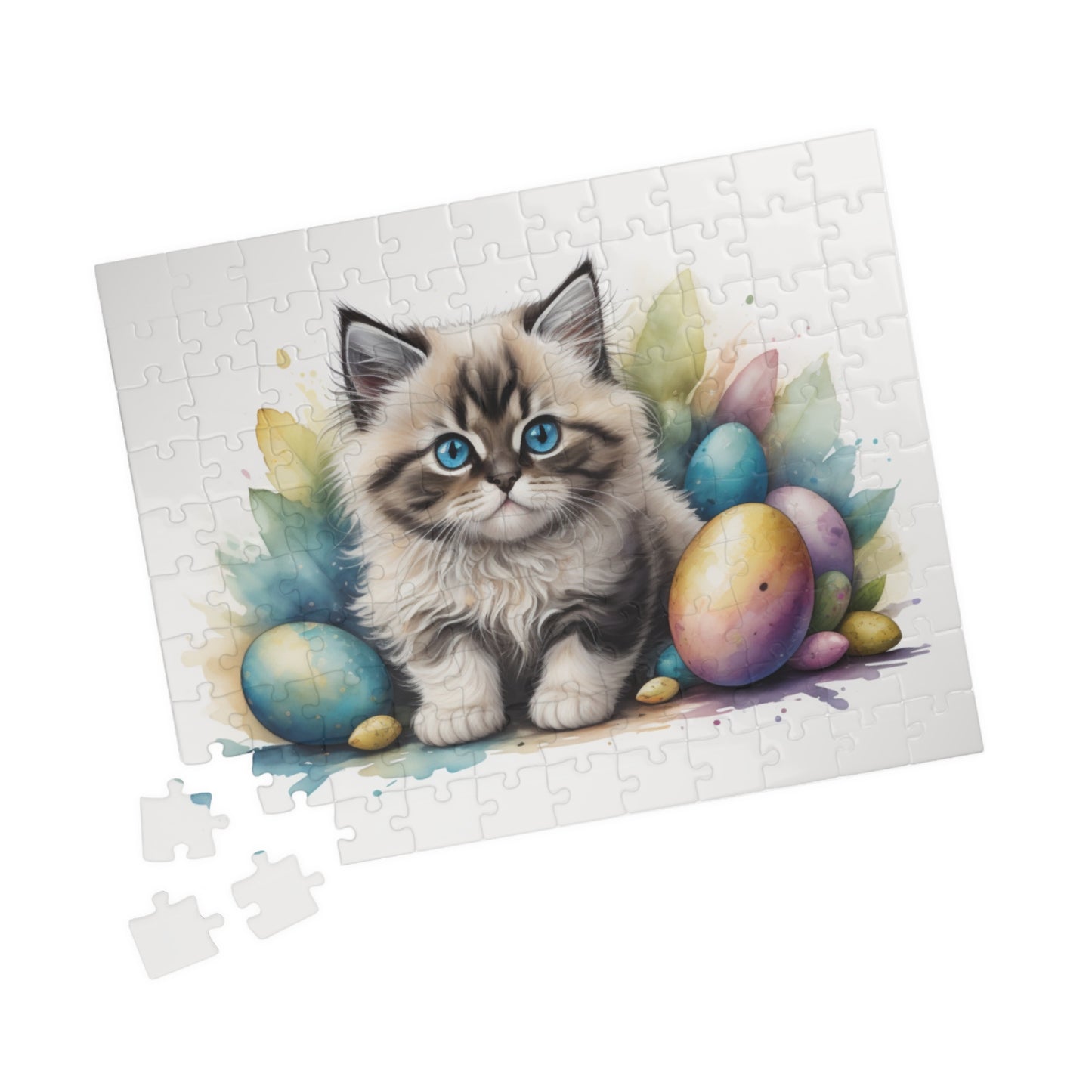 Ragdoll Easter Kitten Puzzle - Cat Lovers, Mental Health Benefits, Holiday Fun, Mindfulness, Stress Relief, Festive Gift