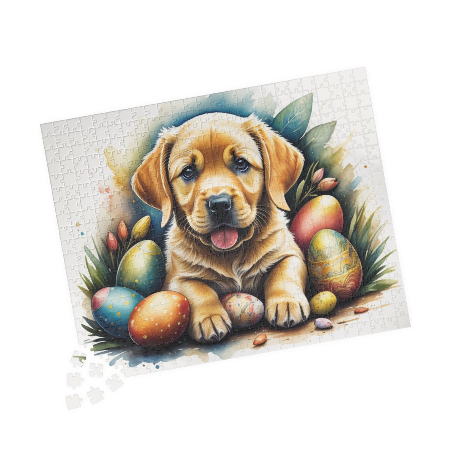 Yellow Labrador Easter Puppy Puzzle - Dog Lovers, Mental Health Benefits, Holiday Fun, Mindfulness, Stress Relief, Festive Gift