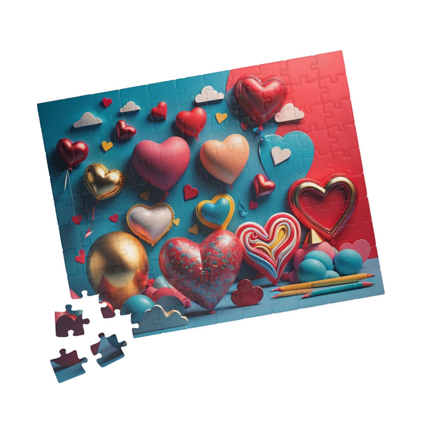 Cheerful Heart Collage: Valentine's Day Puzzle for Self-Care, Emotional Growth, and Personal Empowerment