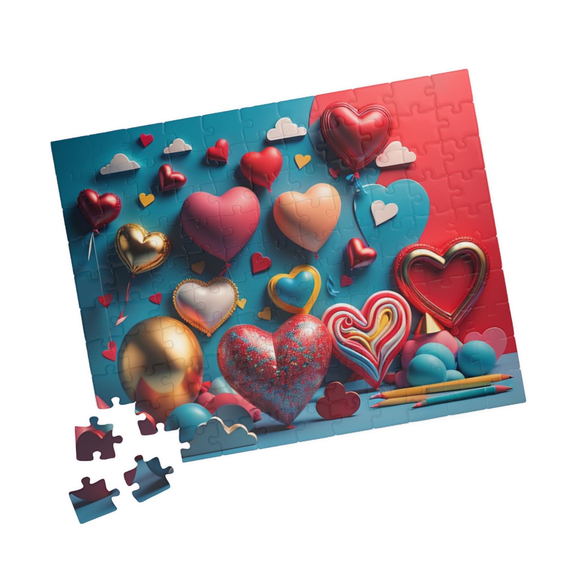 Cheerful Heart Collage: Valentine's Day Puzzle for Self-Care, Emotional Growth, and Personal Empowerment