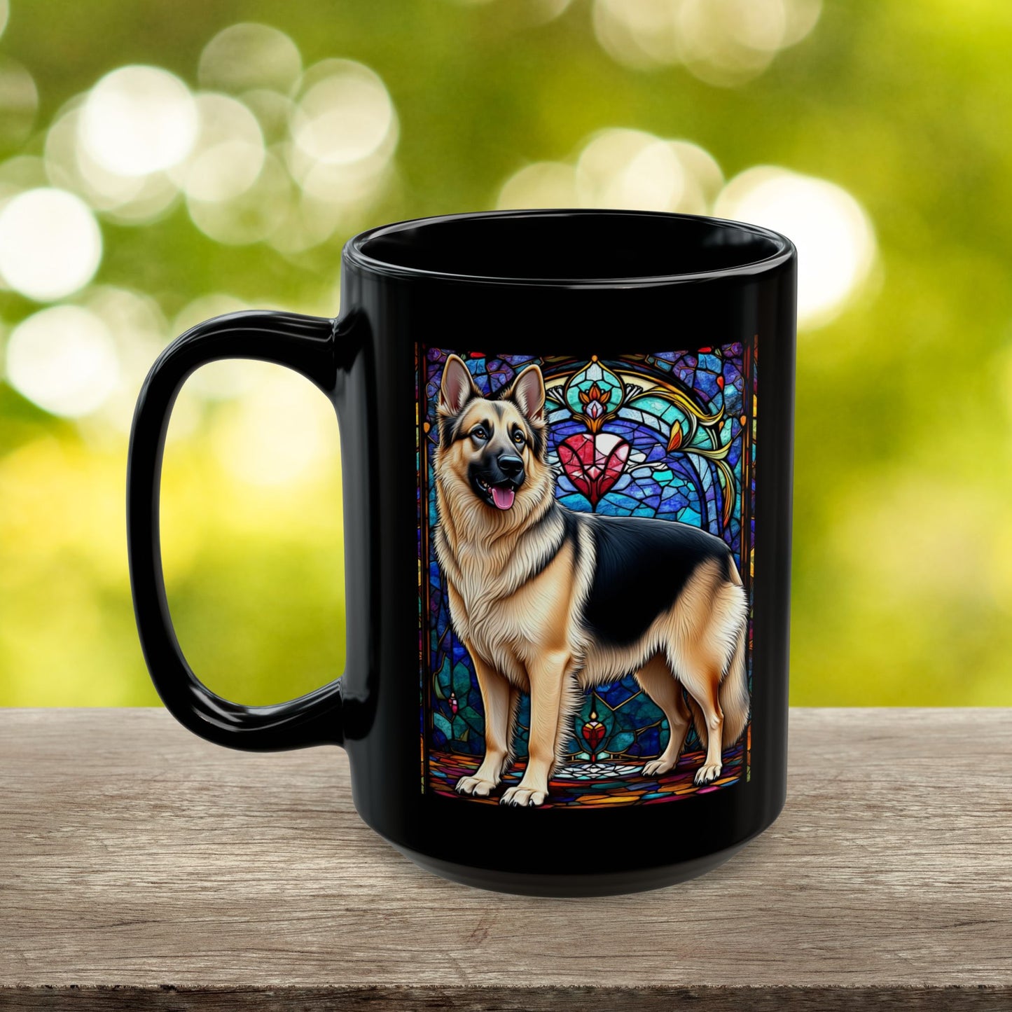 German Shepherd (Black & Cream) Personalized Mug, Pet Lover Mug, Dog Coffee Mug, Custom Name Mug, Dog Lover Gift, Dog-Themed Mug, GS Mug