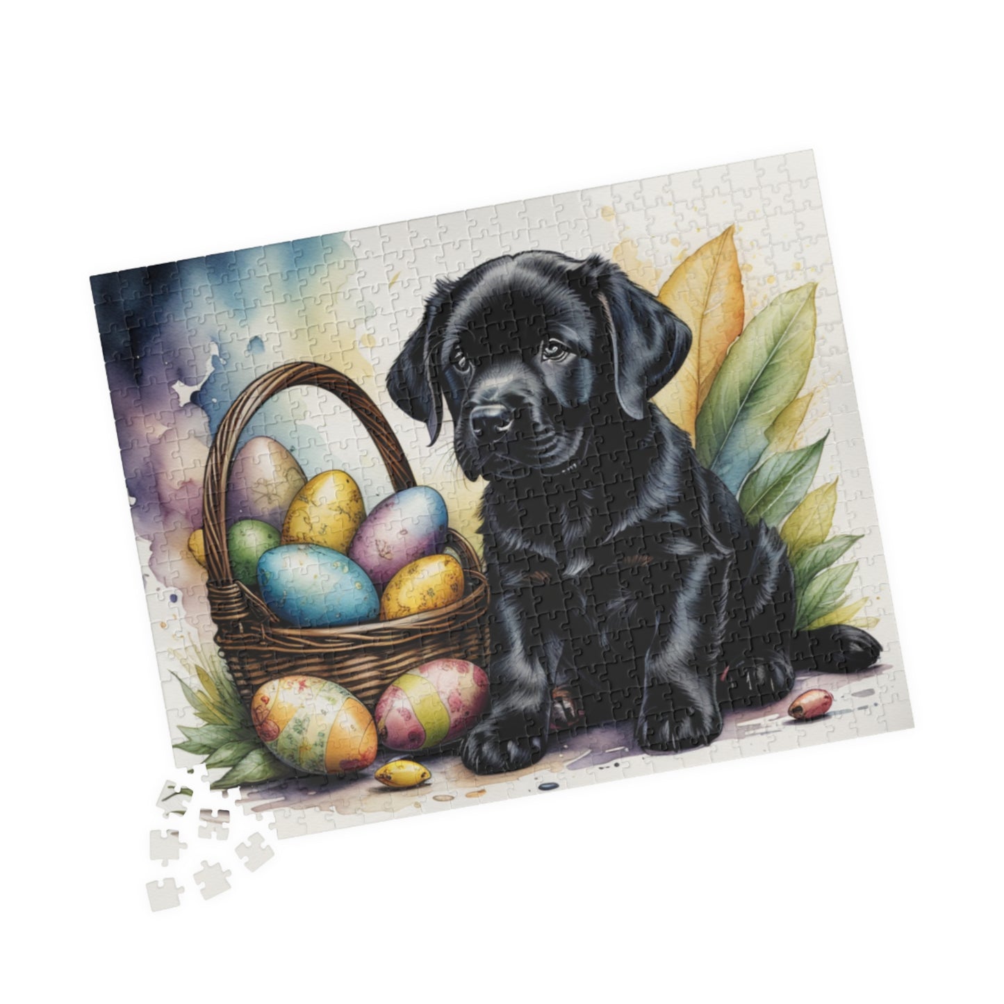 Black Labrador Easter Puppy Puzzle - Dog Lovers, Mental Health Benefits, Holiday Fun, Mindfulness, Stress Relief, Festive Gift