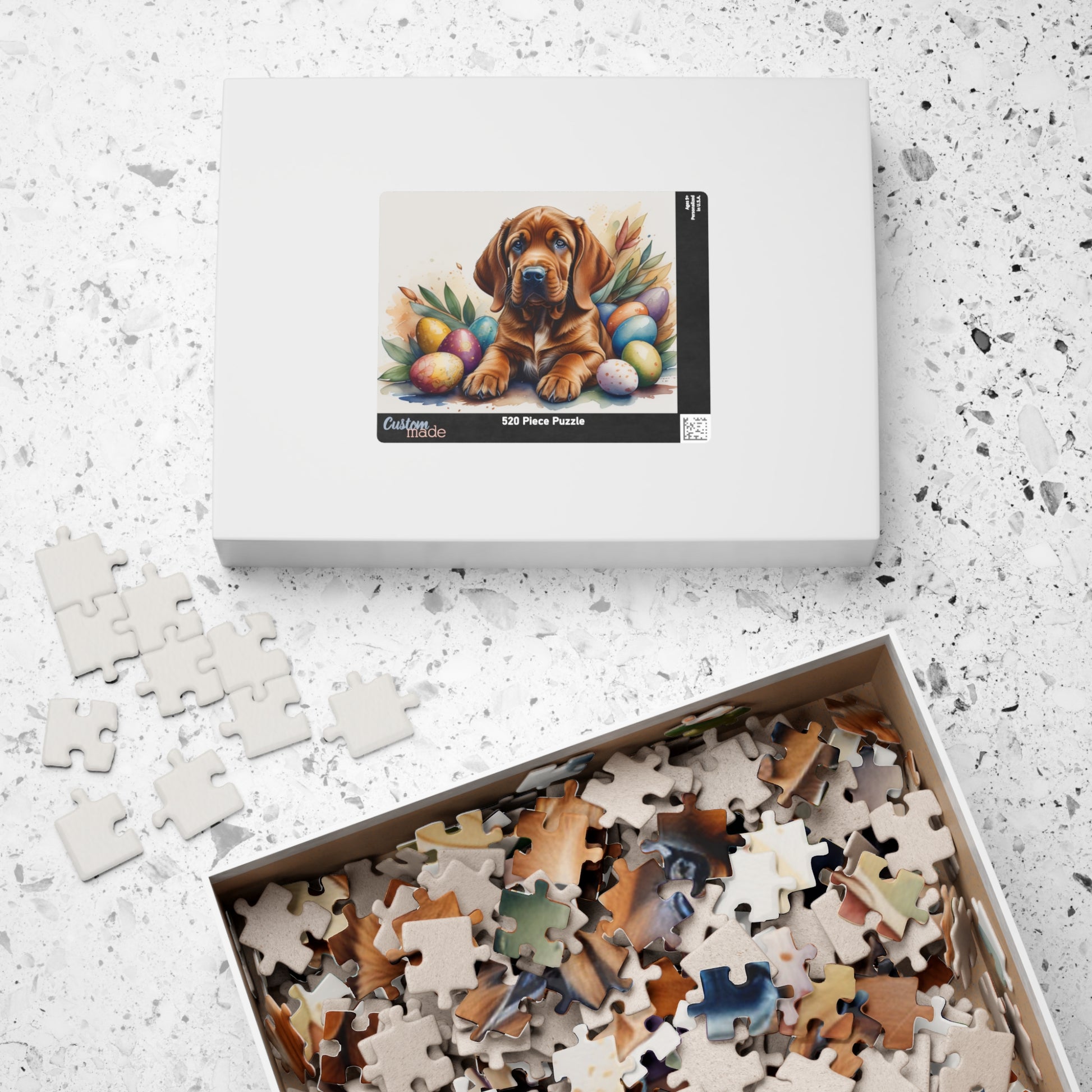 Bloodhound Easter Puppy Puzzle - Dog Lovers, Mental Health Benefits, Holiday Fun, Mindfulness, Stress Relief, Festive Gift