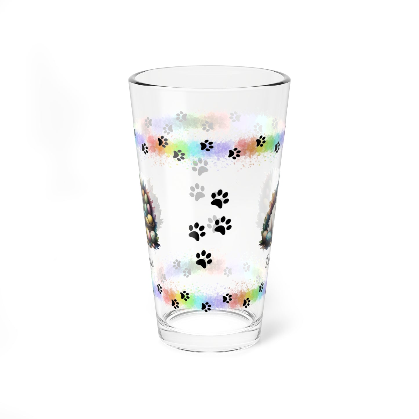 Samoyed Personalized Easter Puppy 16oz Pint Glass - Custom Dog Design, Mental Health Gift, Easter Décor, and Festive Celebrations