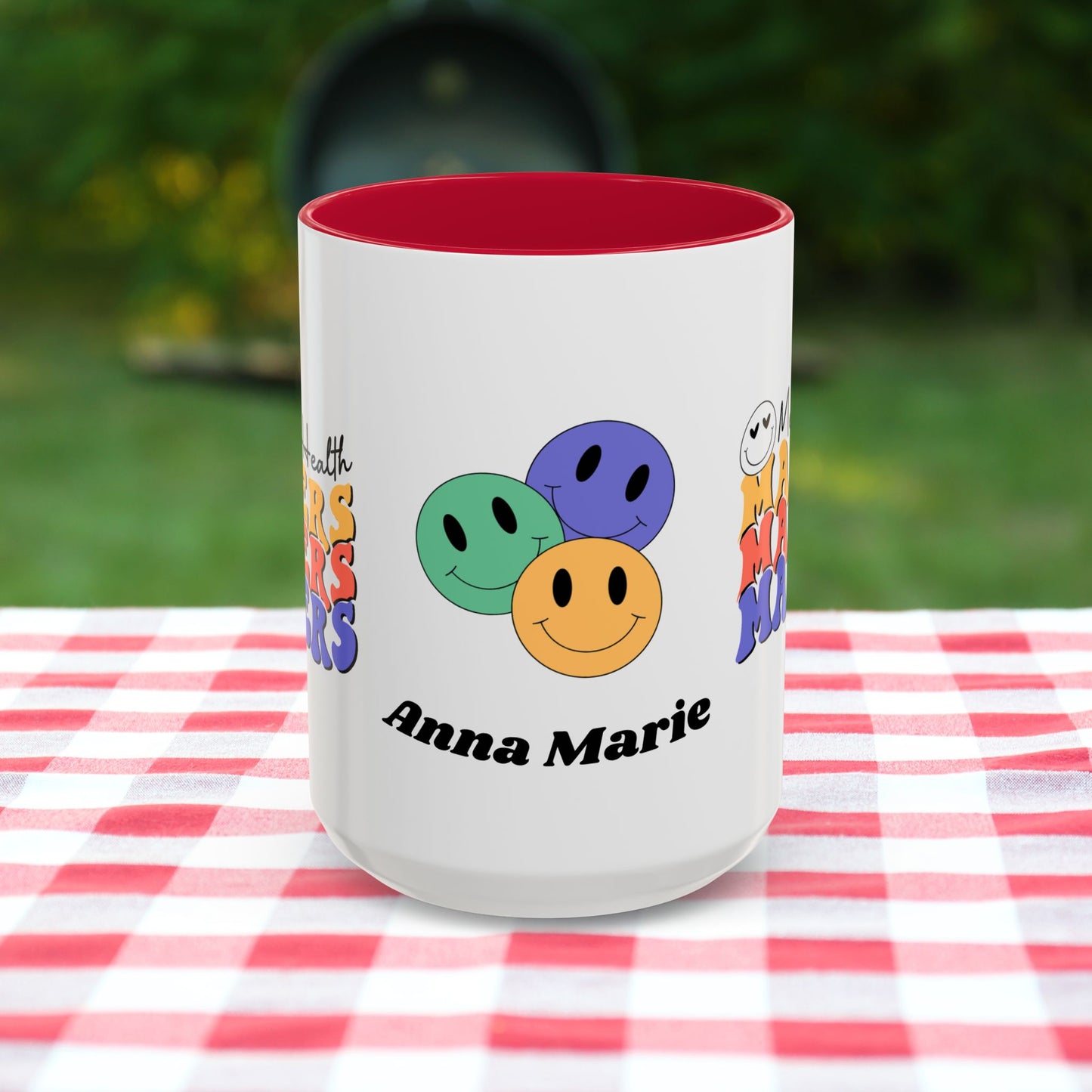 Mental Health Matters - Custom Retro Uplifting Mug for Mental Health Support & Emotional Well-Being