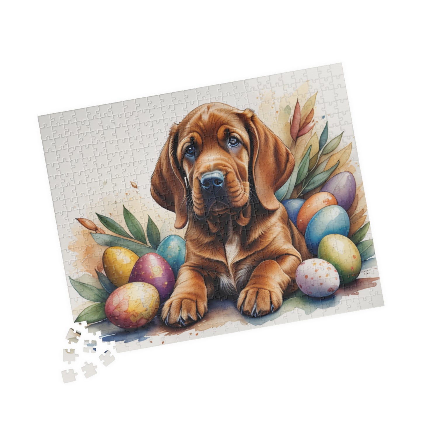 Bloodhound Easter Puppy Puzzle - Dog Lovers, Mental Health Benefits, Holiday Fun, Mindfulness, Stress Relief, Festive Gift