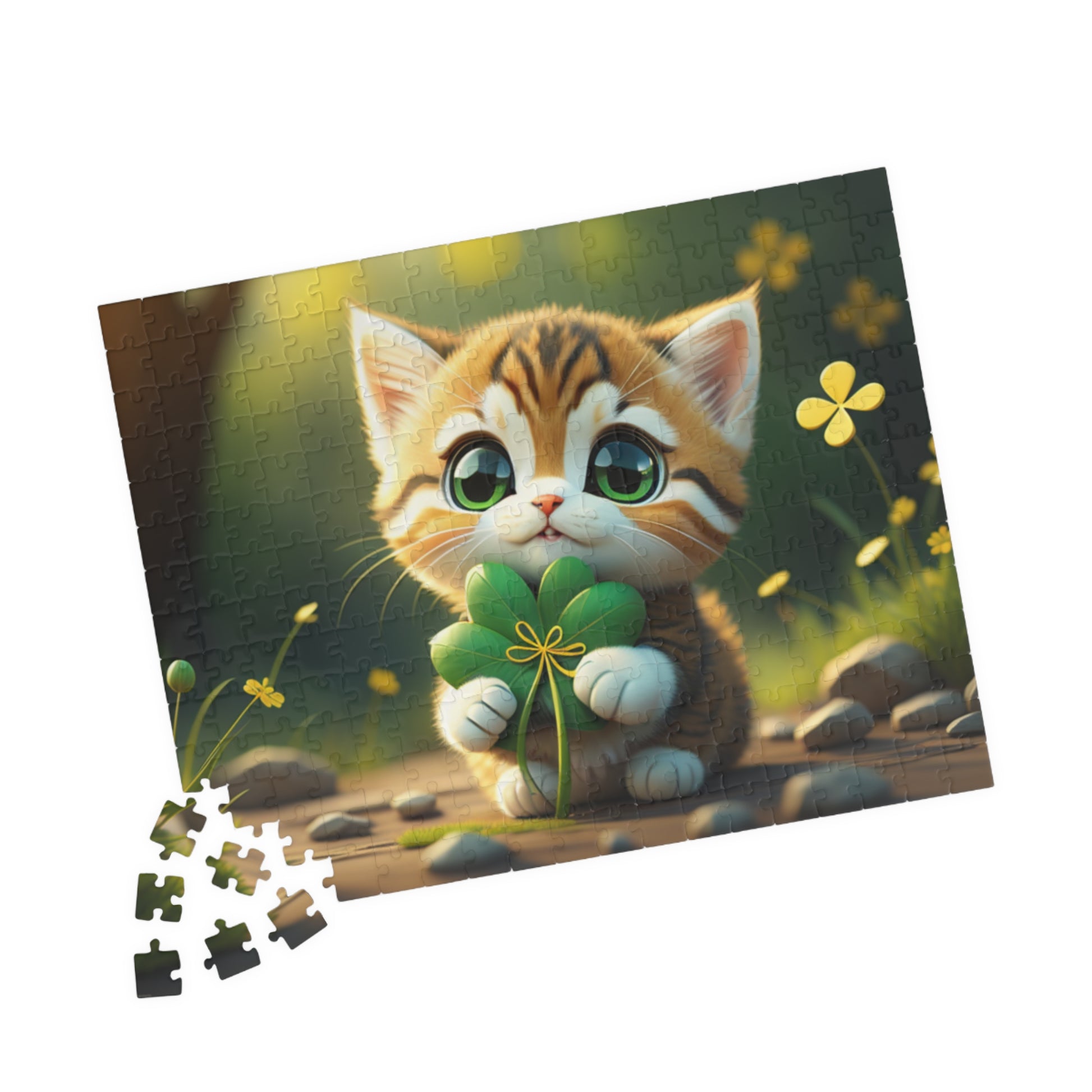 Tranquil Treasures with Tiny Whiskers - St. Patrick's Day Mental Health Puzzle
