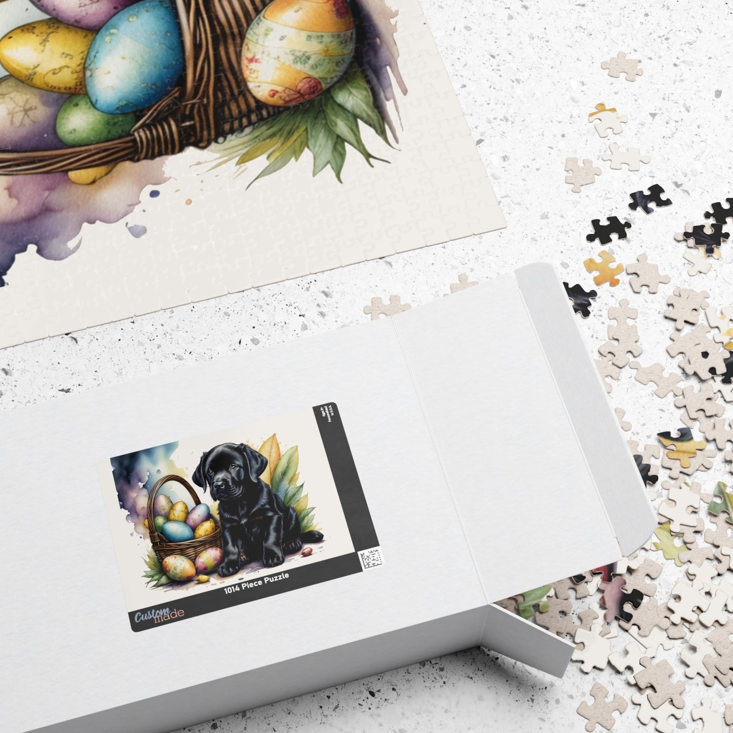 Black Labrador Easter Puppy Puzzle - Dog Lovers, Mental Health Benefits, Holiday Fun, Mindfulness, Stress Relief, Festive Gift