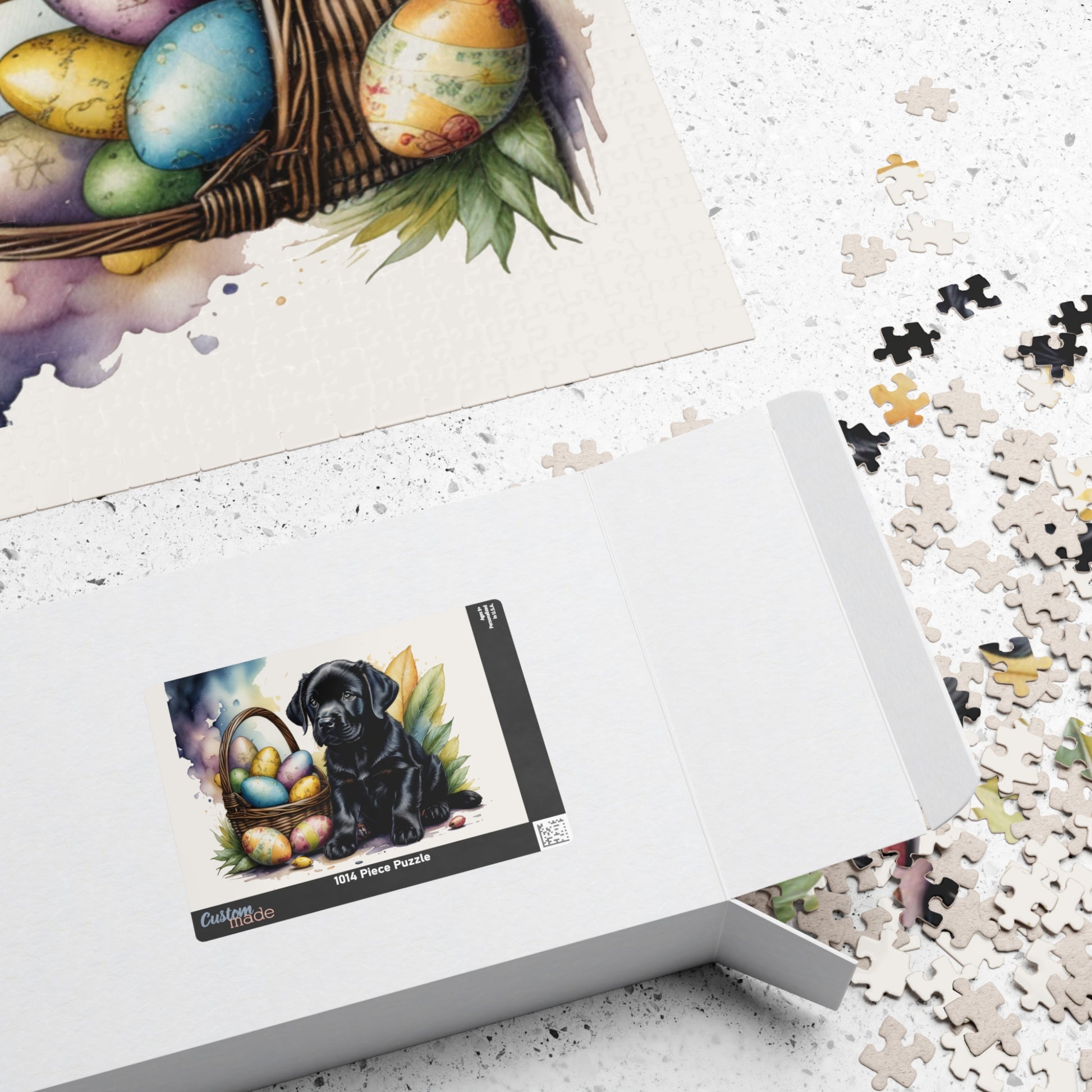 Black Labrador Easter Puppy Puzzle - Dog Lovers, Mental Health Benefits, Holiday Fun, Mindfulness, Stress Relief, Festive Gift