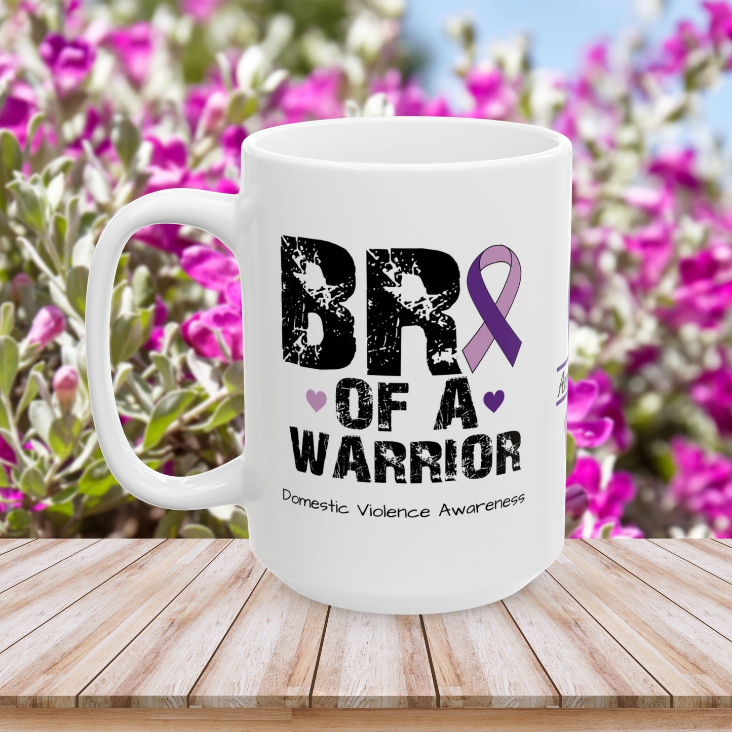 Bro of a Warrior mug - custom DV support mug with resilient and empowering message