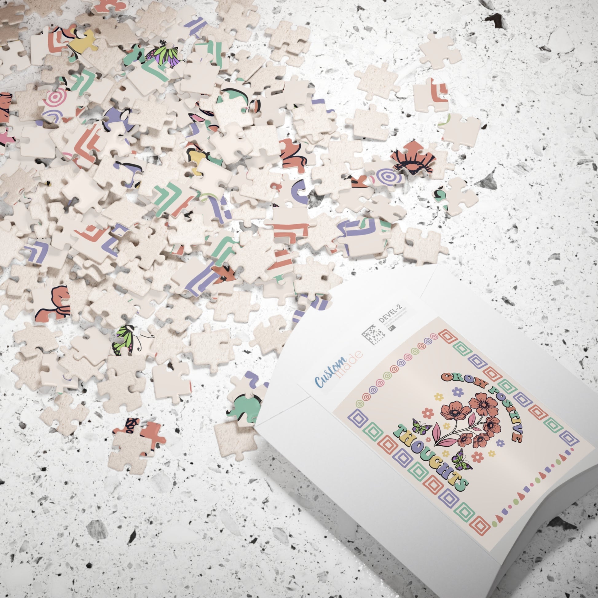 Grow Positive Thoughts - Mental Health Quote Puzzle