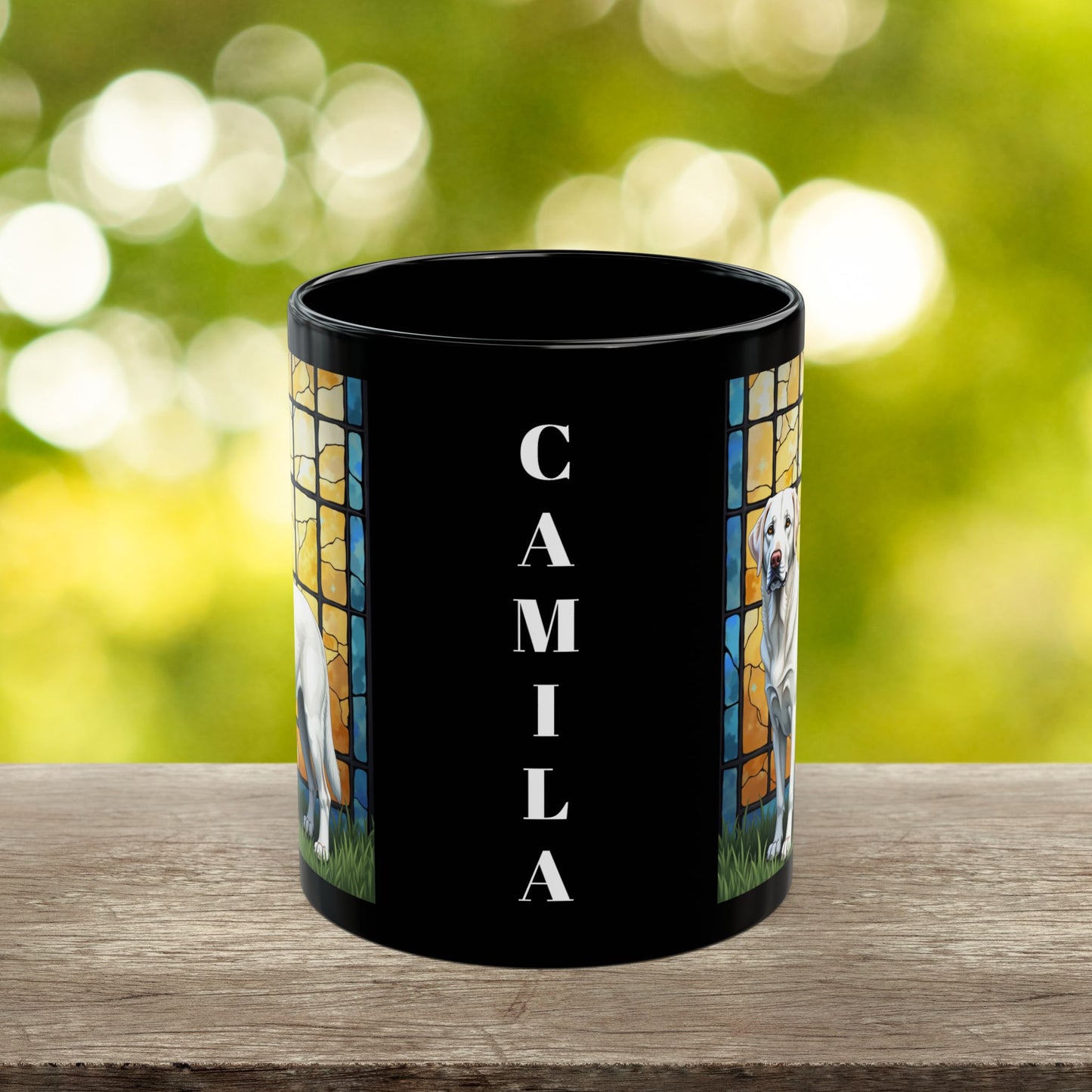 Labrador Retriever White personalized mug, custom dog coffee cup gift for Lab owners