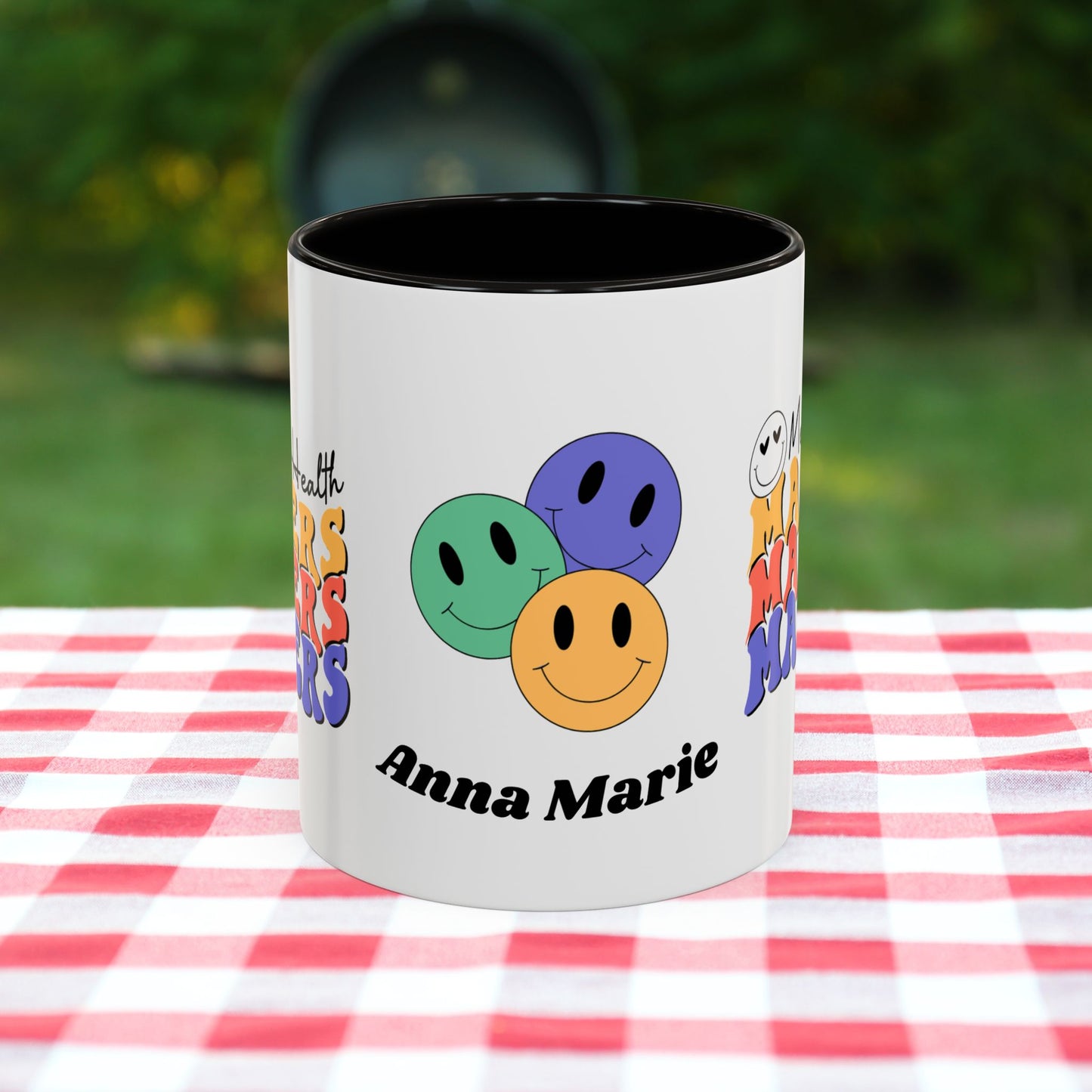 Mental Health Matters - Custom Retro Uplifting Mug for Mental Health Support & Emotional Well-Being