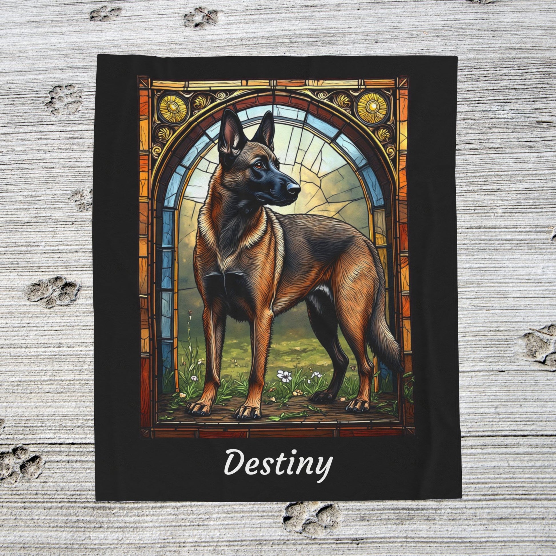 Belgian Malinois Fawn Sable Coat Blanket, Custom Dog Art Throw, Personalized Gift for Humans