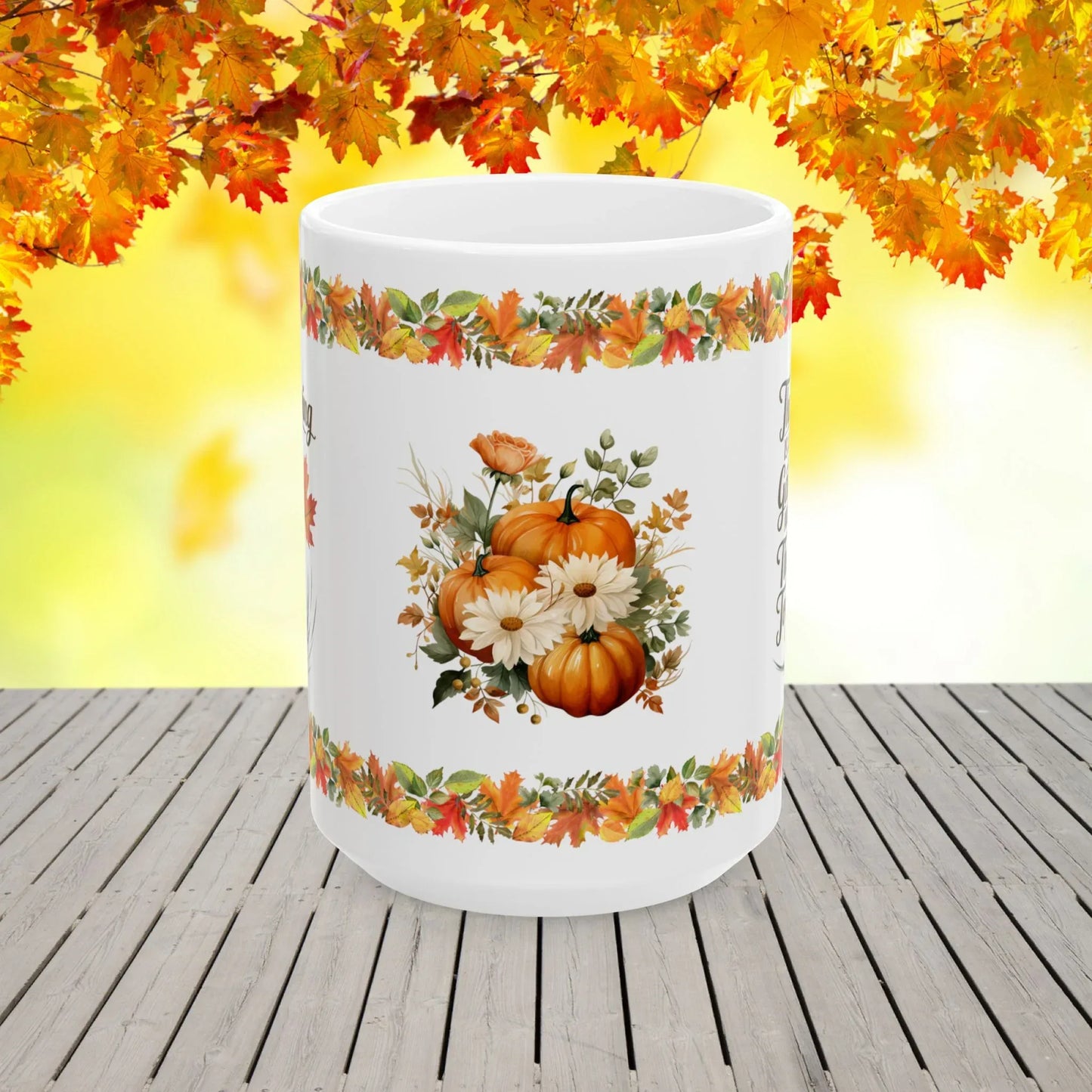 Shop our premium thanksgiving is a time to gather and give thanks together mug from MySisterIsASurvivor.