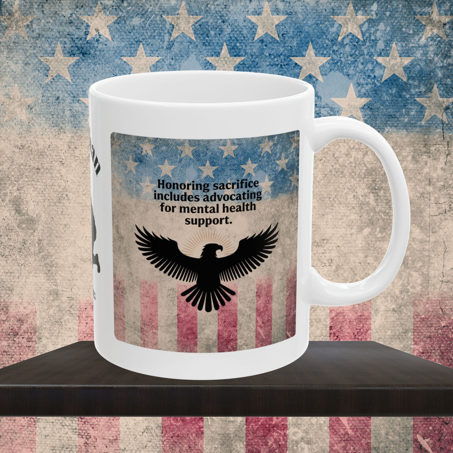 Personalized Memorial Day Mug - "Honoring Sacrifice" PTSD Support Tribute