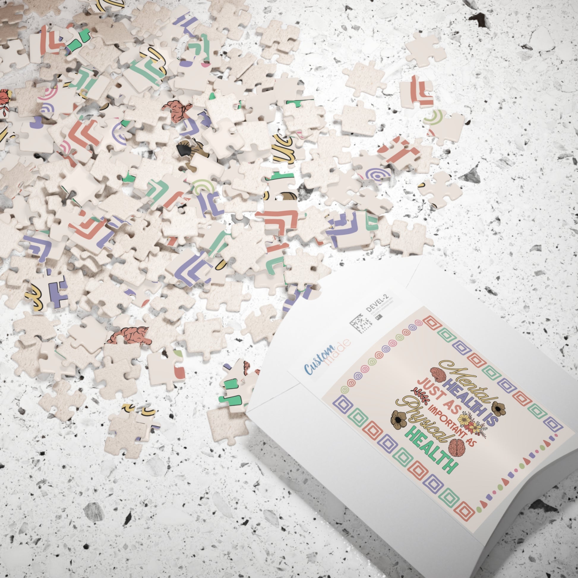 Mental Health Is Just As Important As Physical Health - Mental Health Quote Puzzle