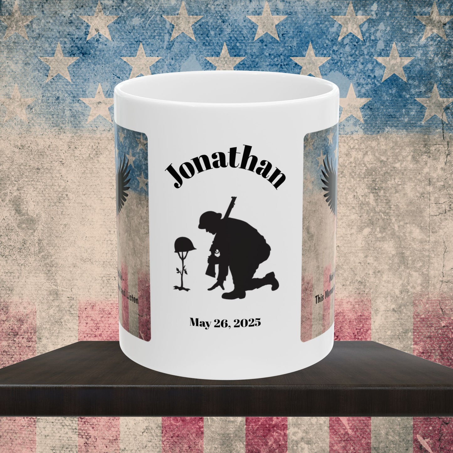 Personalized Memorial Day Mug - "Not All Wounds Are Visible" PTSD Support Tribute
