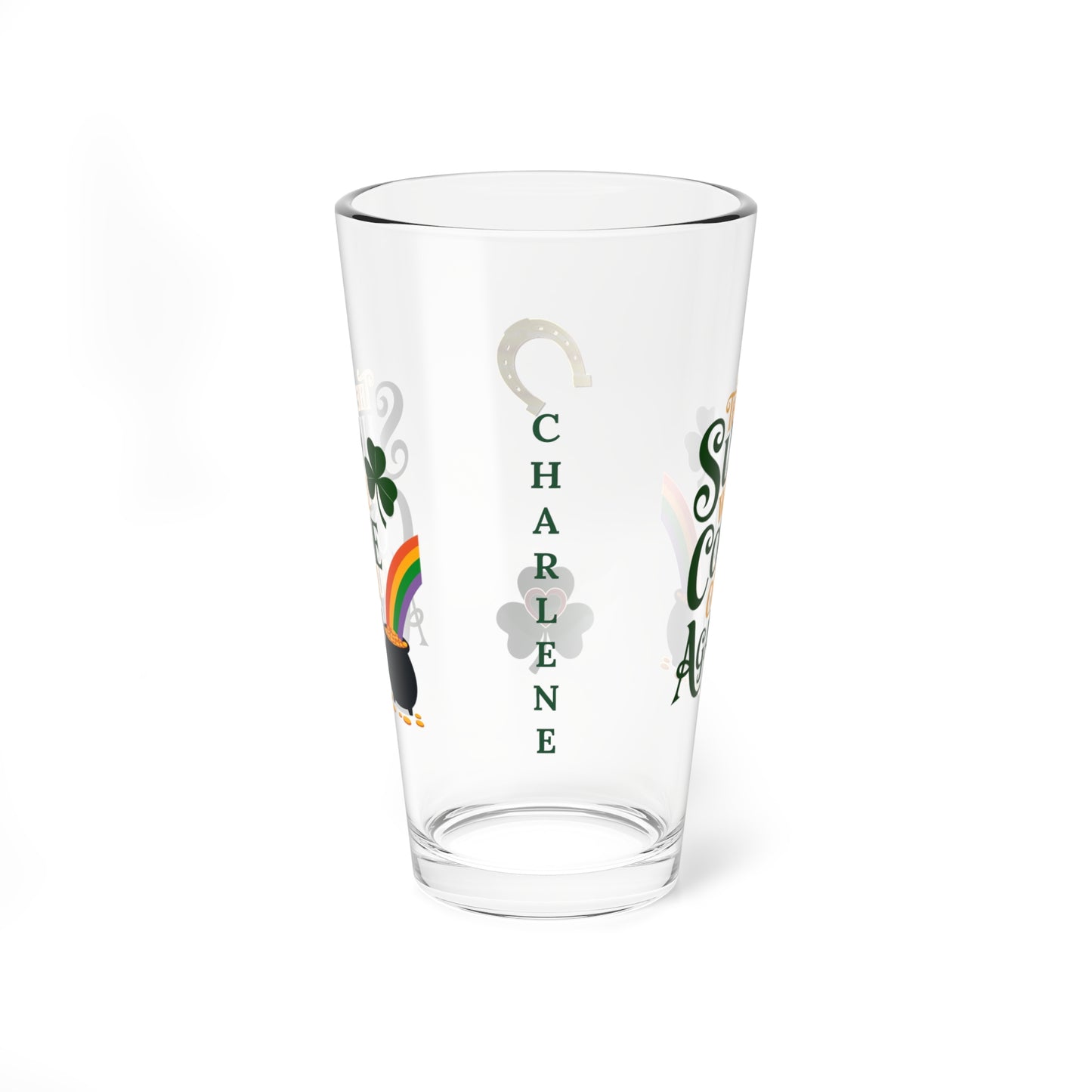 The Sun Will Come Out Again: Personalized St. Patrick's Day Pint Glass - Customizable Name for Happiness and Positivity