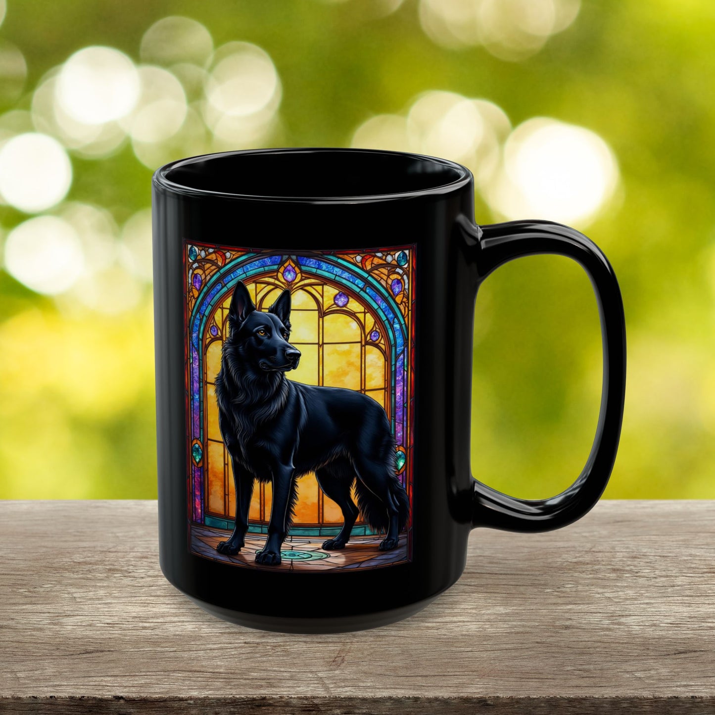 German Shepherd (Black) Personalized Mug, Pet Lover Mug, Dog Coffee Mug, Custom Name Mug, Dog Lover Gift, Dog-Themed Mug, GS Mug