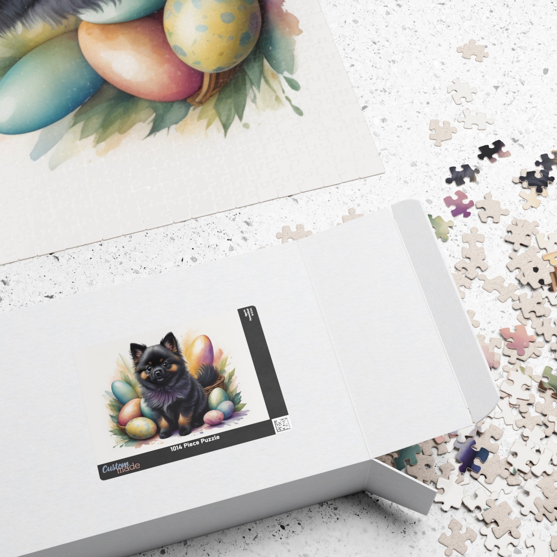 Pomeranian (Black & Tan) Easter Puppy Puzzle - Dog Lovers, Mental Health Benefits, Holiday Fun, Mindfulness, Stress Relief, Festive Gift