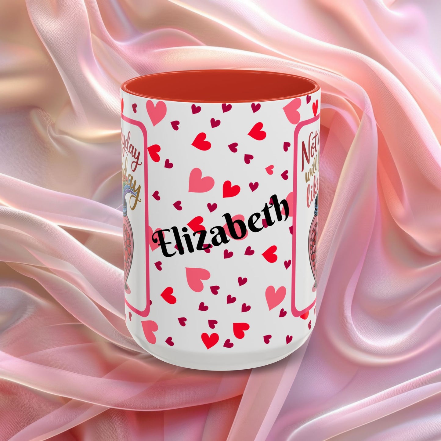 Not Every Day Will Feel Valentines mug with hopeful message, comforting Valentine affirmation coffee cup