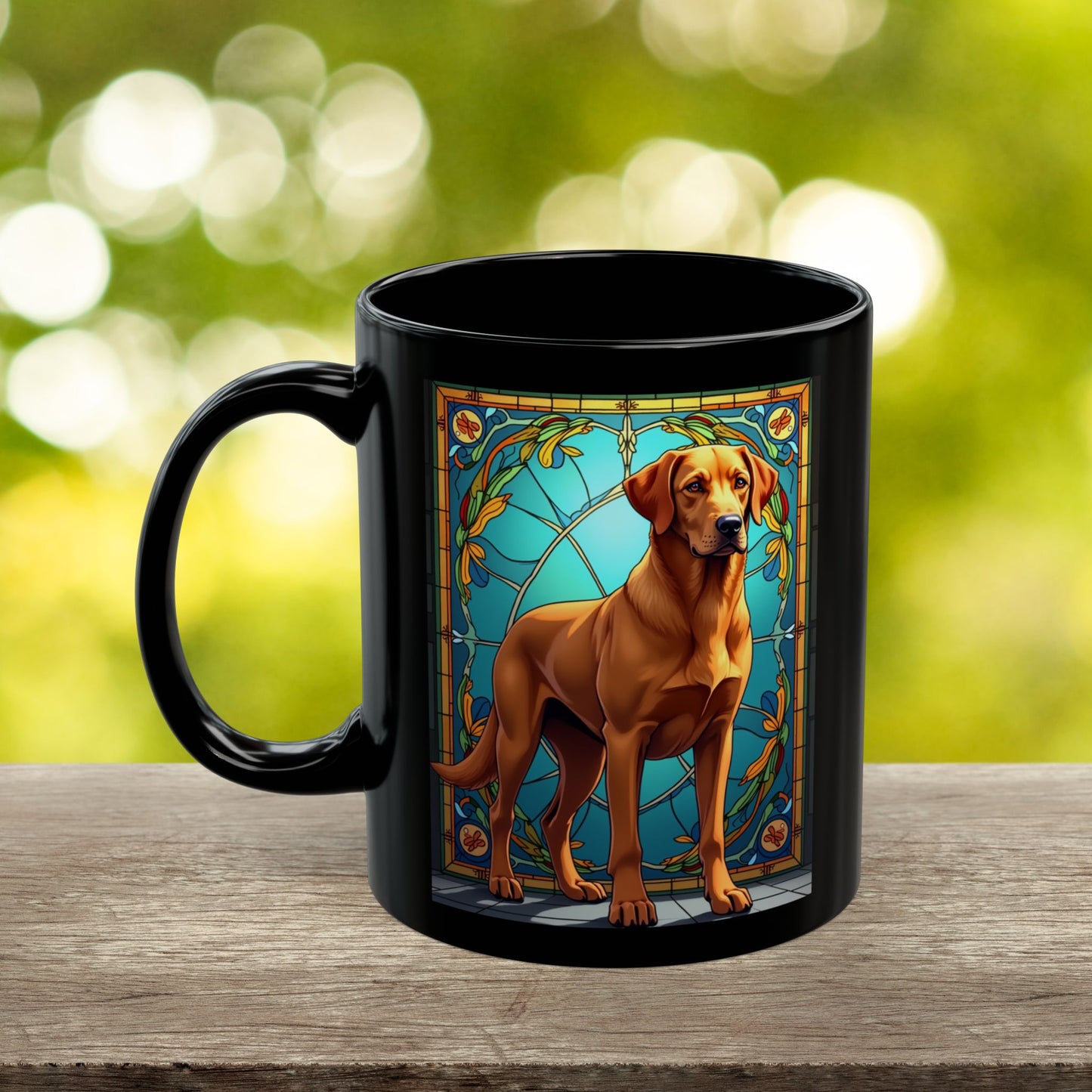 Labrador Retriever Fox Red personalized mug, custom dog coffee cup gift for Lab lovers