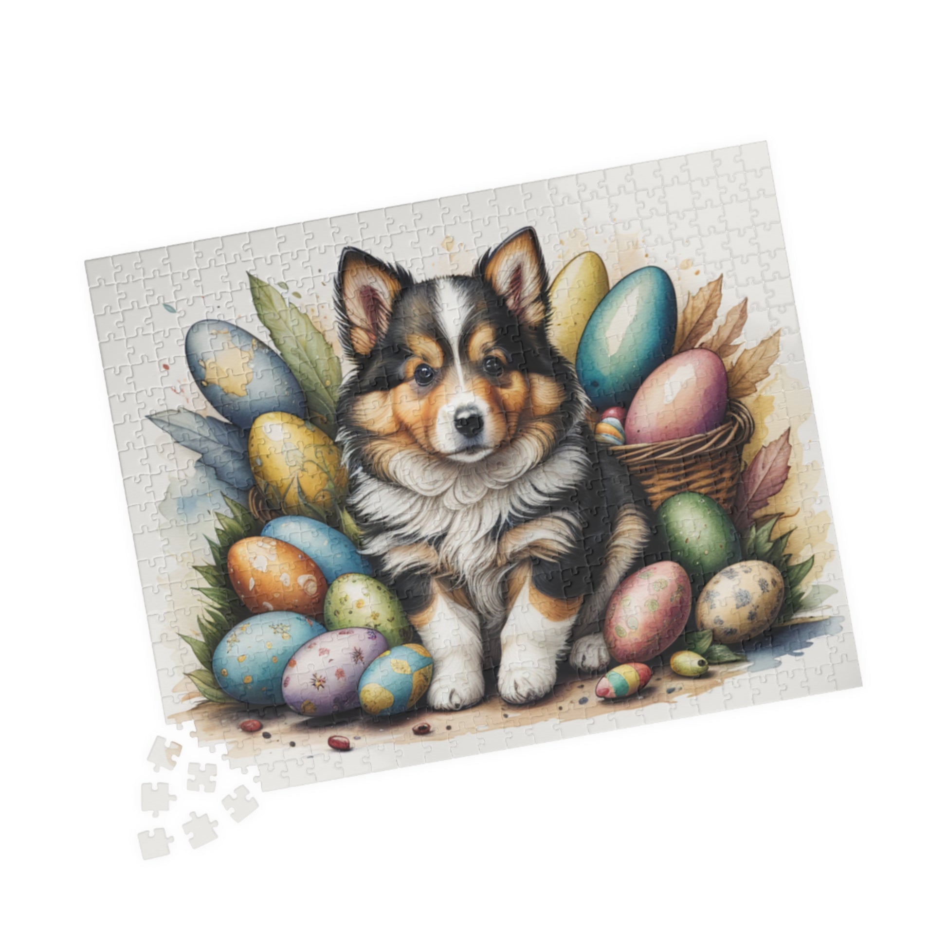 Shetland Sheepdog Easter Puppy Puzzle - Dog Lovers, Mental Health Benefits, Holiday Fun, Mindfulness, Stress Relief, Festive Gift