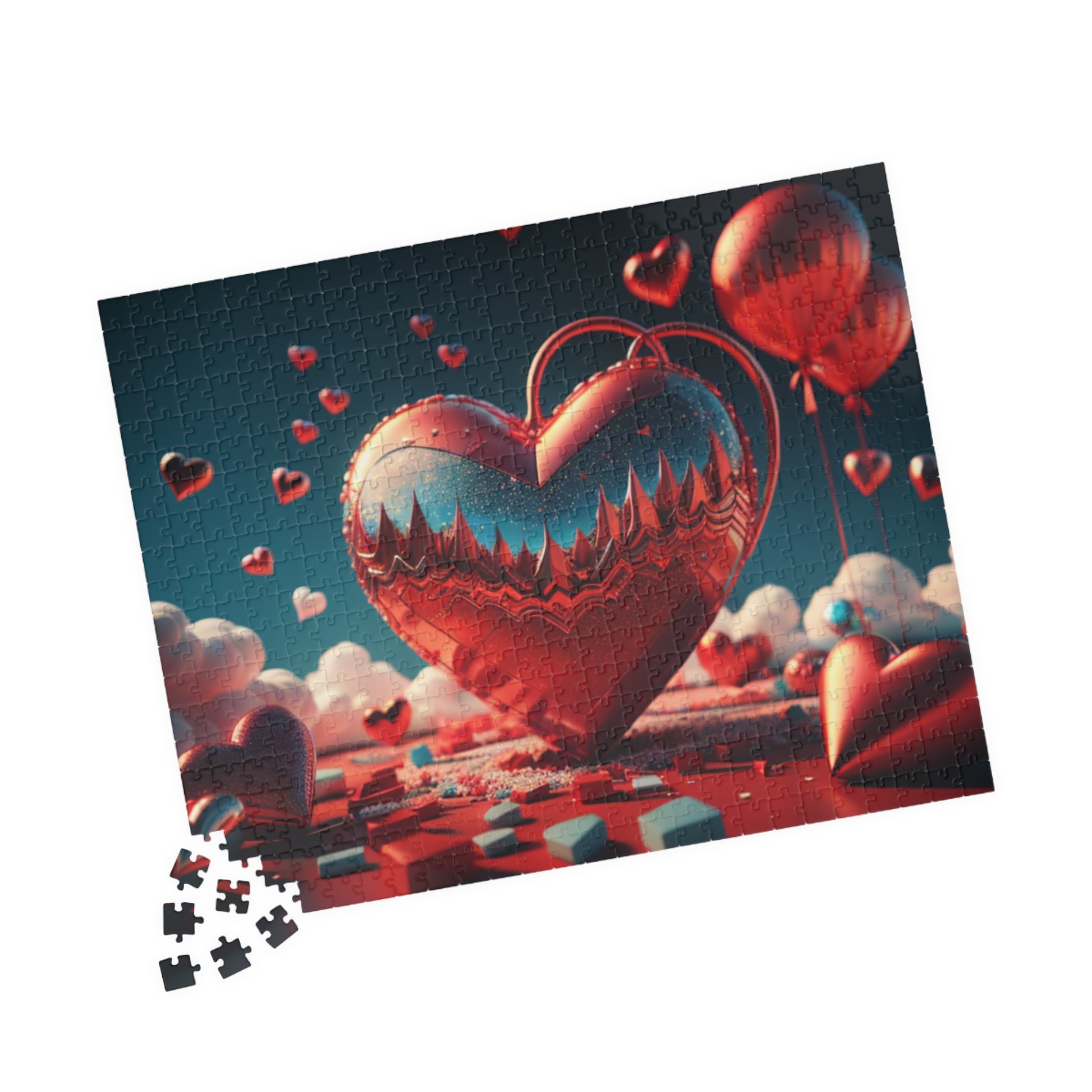 Serene Love Skies: Valentine's Day Puzzle for Self-Care, Emotional Growth, and Personal Empowerment