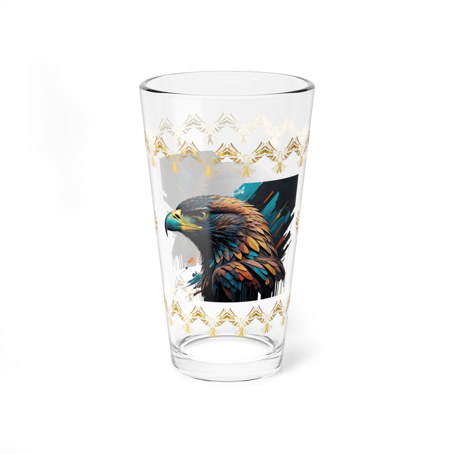 Eagle's Strength Resilience 16oz Eagle Pint Glass - Symbol of Strength, Resilience, and Mental Health Awareness