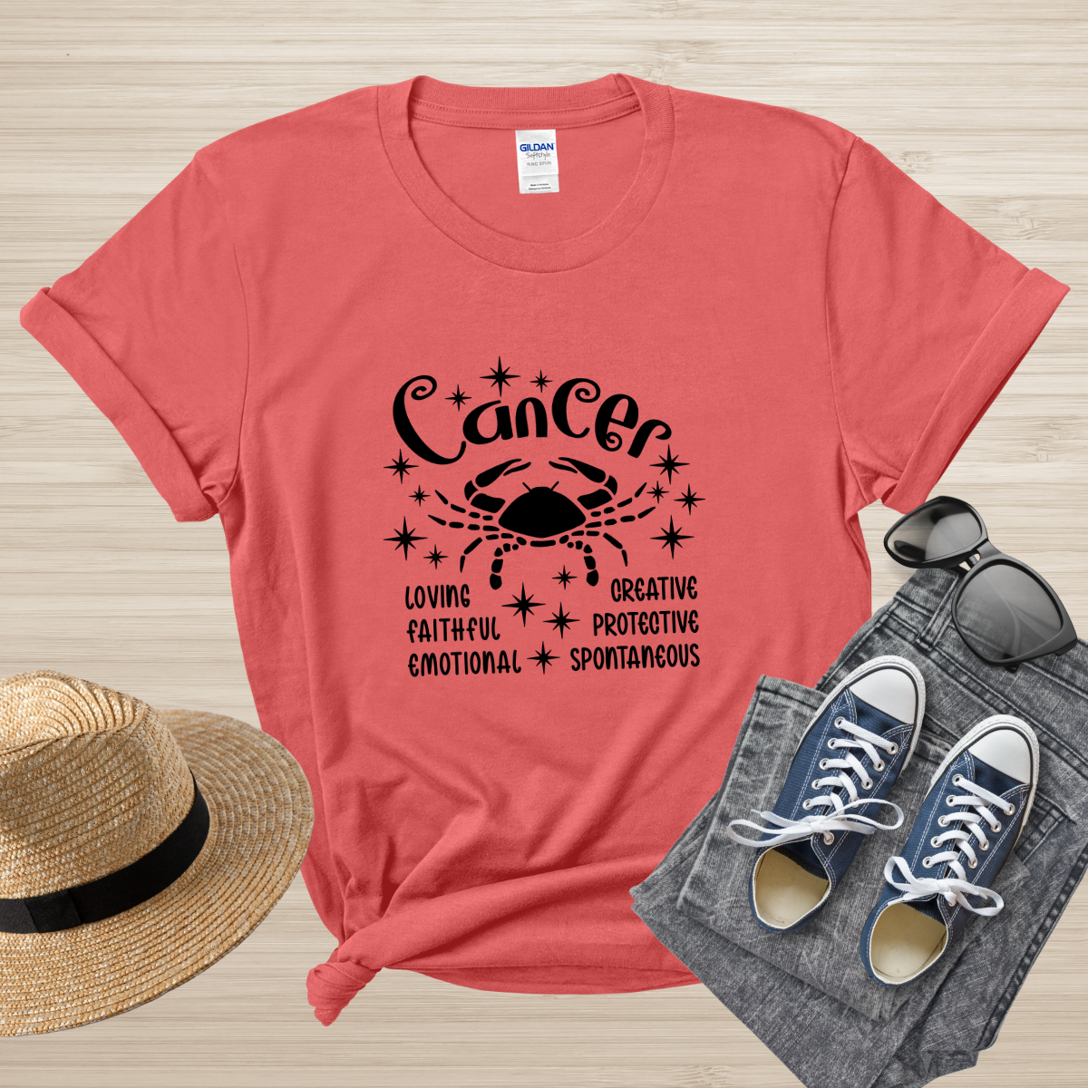Cancer Zodiac T-Shirt, astrology horoscope tee, Cancer birthday shirt gift for men or women