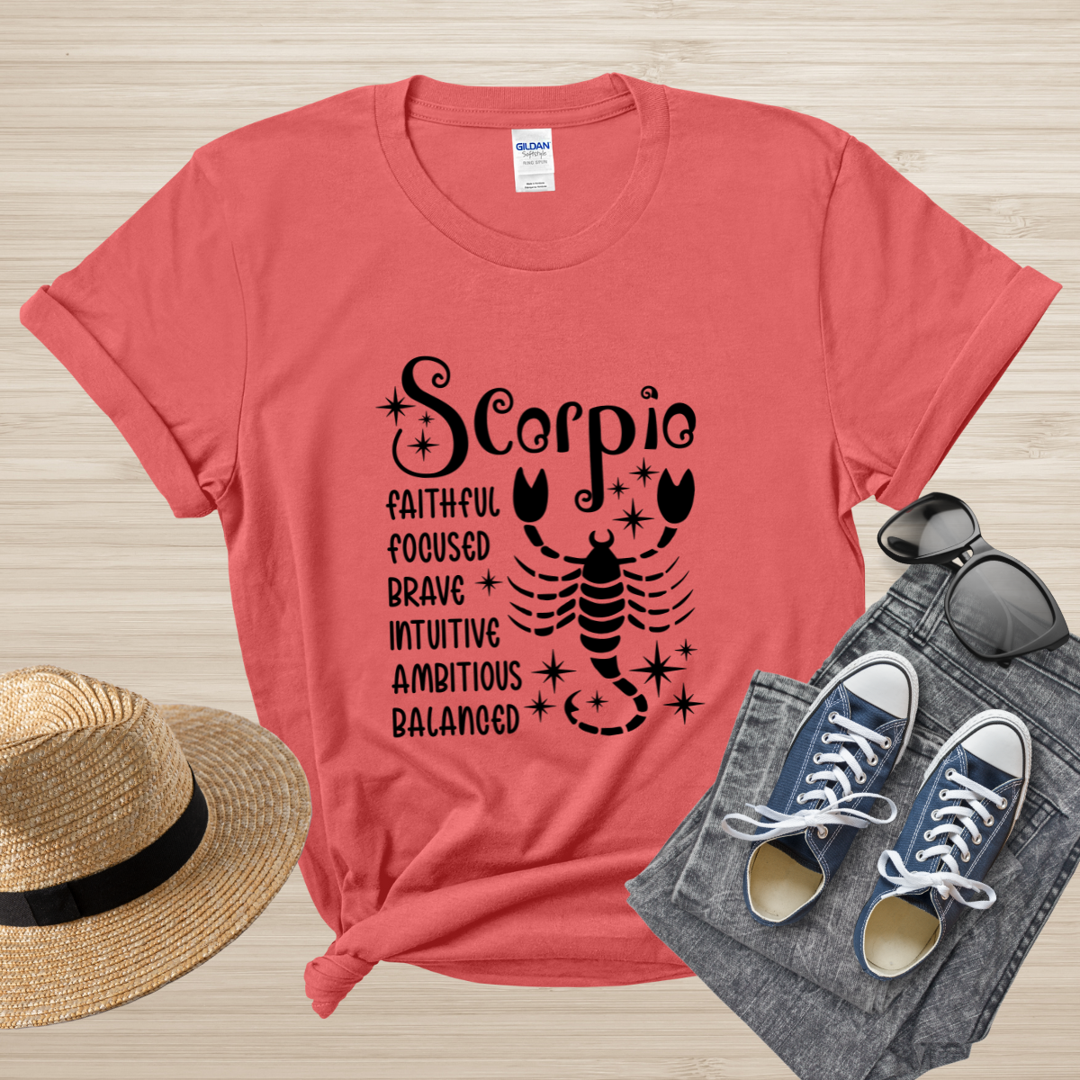 Scorpio Zodiac T-Shirt, astrology horoscope tee, Scorpio birthday shirt gift for men or women