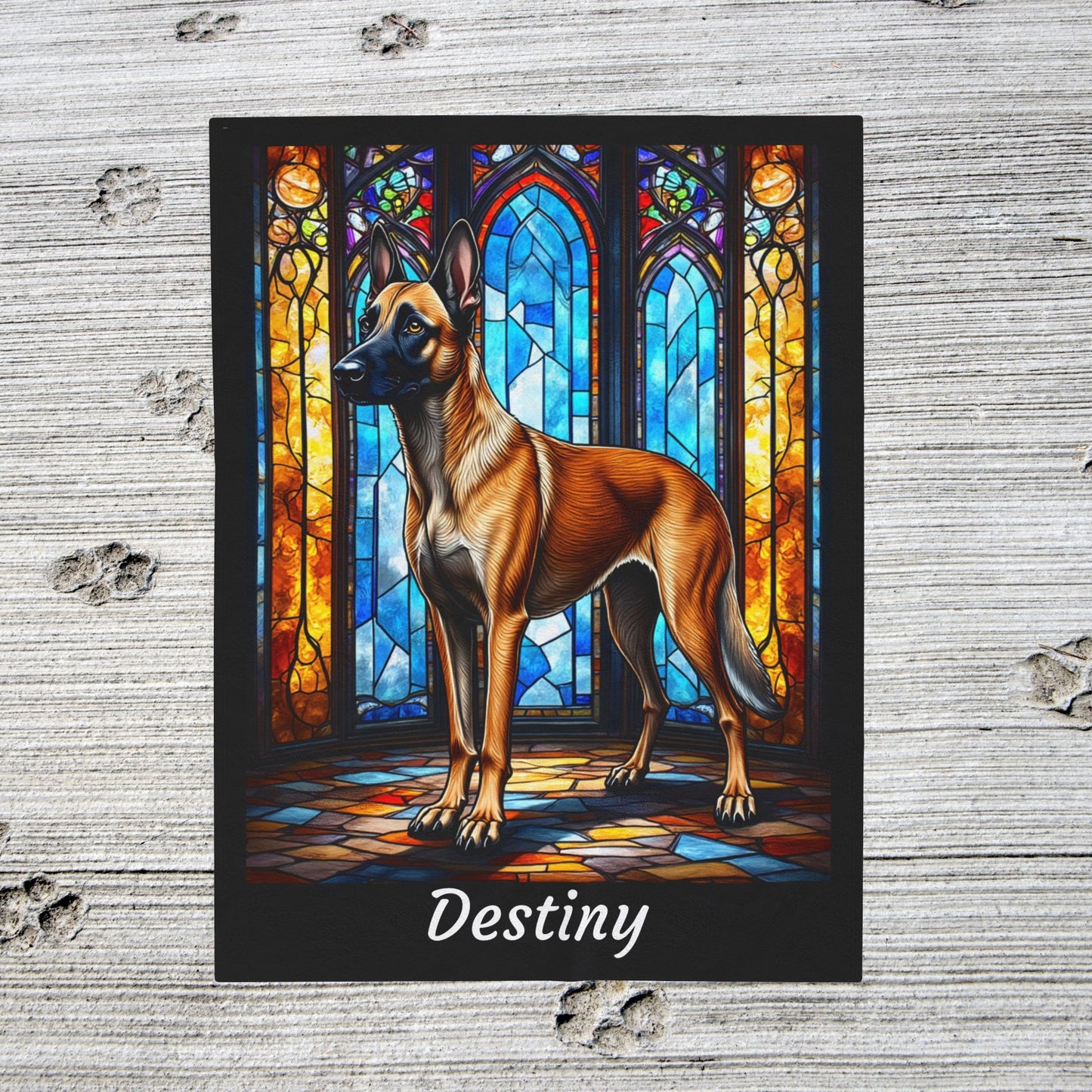 Belgian Malinois Mahogany Coat Velveteen Blanket, Custom Dog Throw, Personalized Gift for Humans