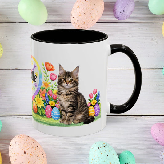 Shop our maine coon kitten easter mug featuring the 11oz style option from MySisterIsASurvivor.