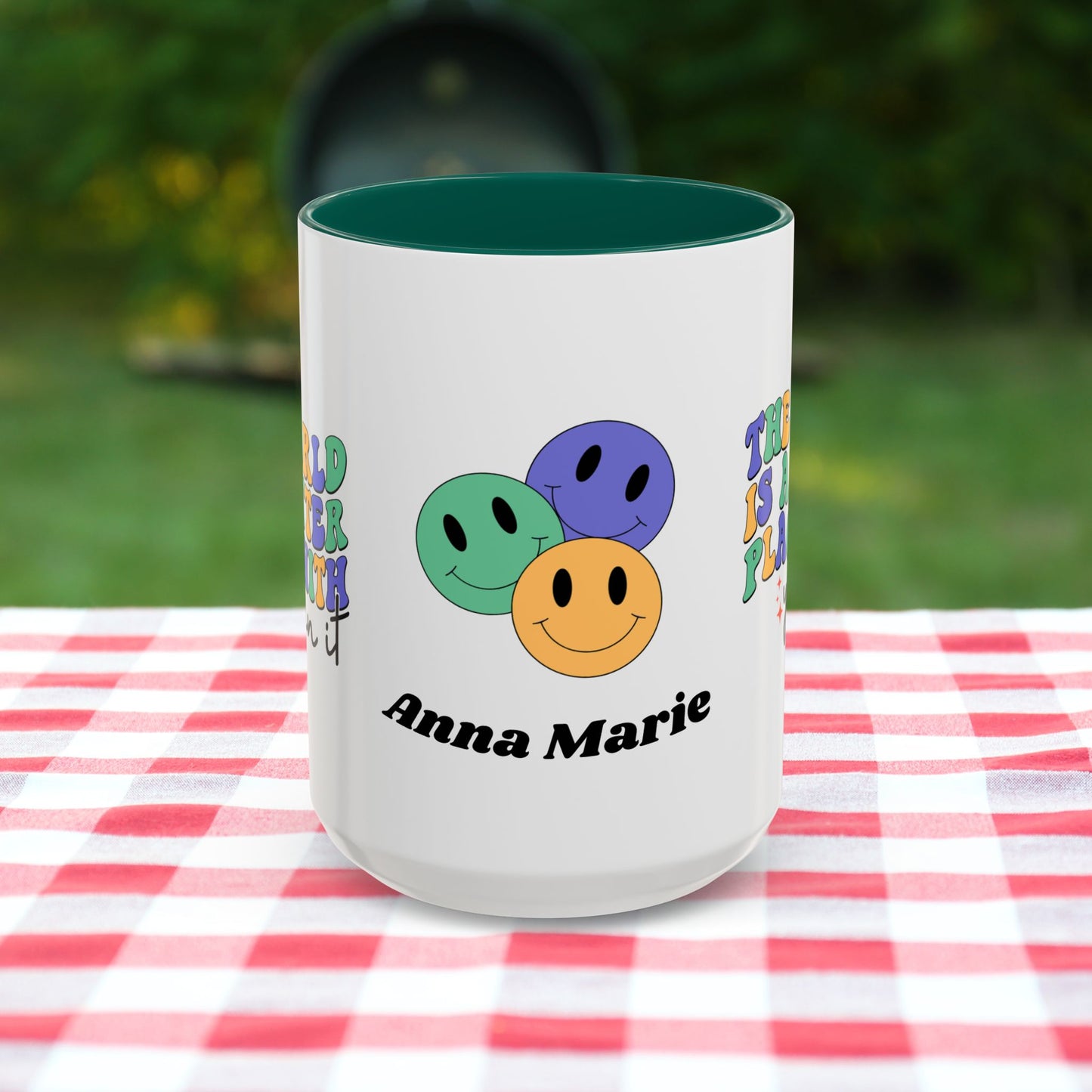 The World is a Better Place with You in It - Custom Retro Inspirational Wellness Mug for Mental Health Support