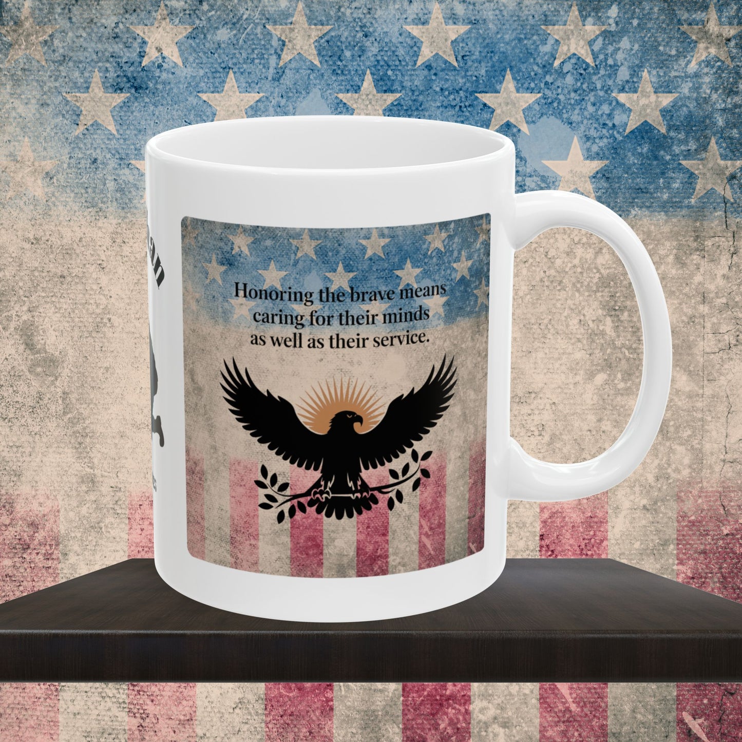 Personalized Memorial Day Mug - "Honoring The Brave" PTSD Support Tribute