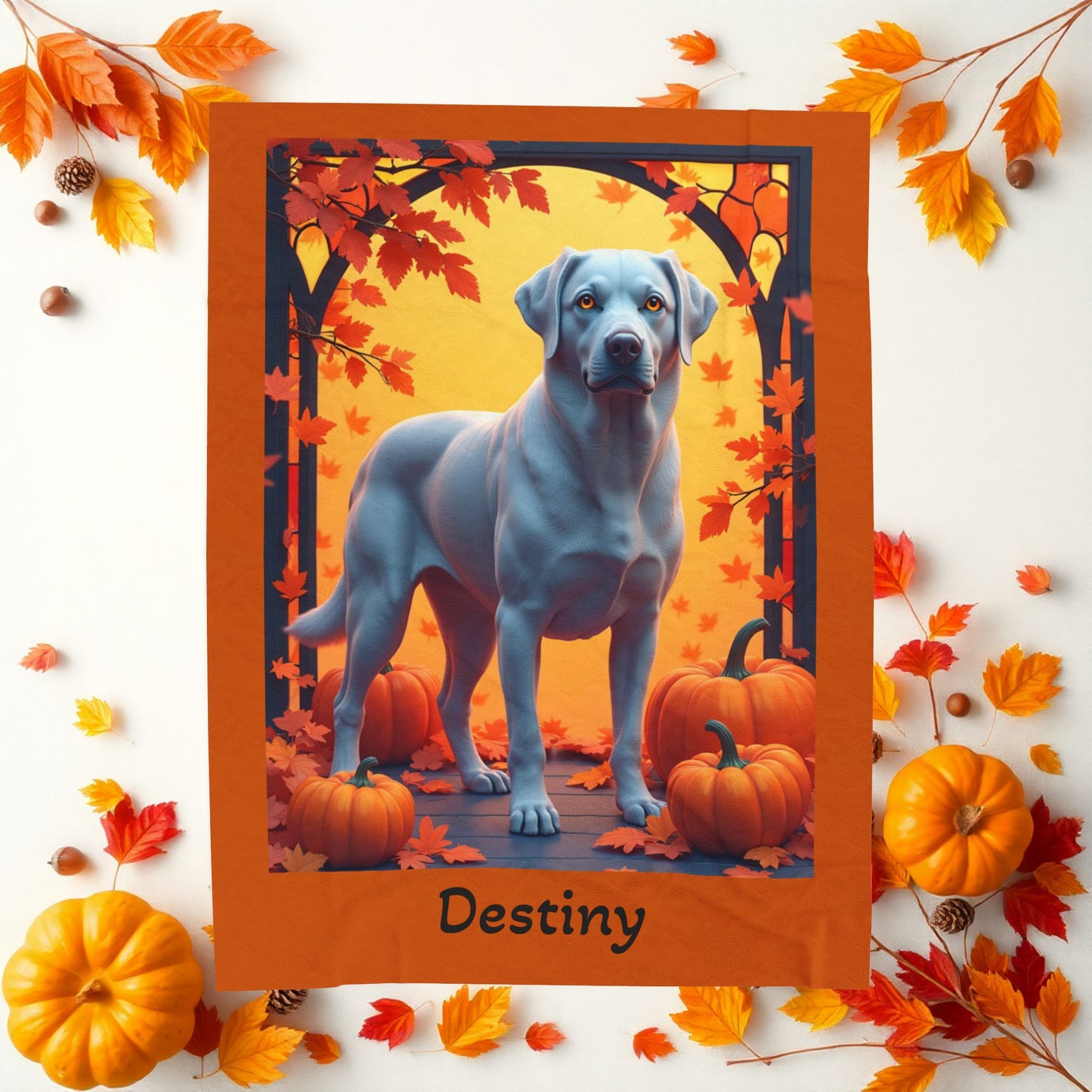 Silver Labrador Retriever velveteen plush blanket, custom dog throw for silver lab parents - MySisterIsASurvivor