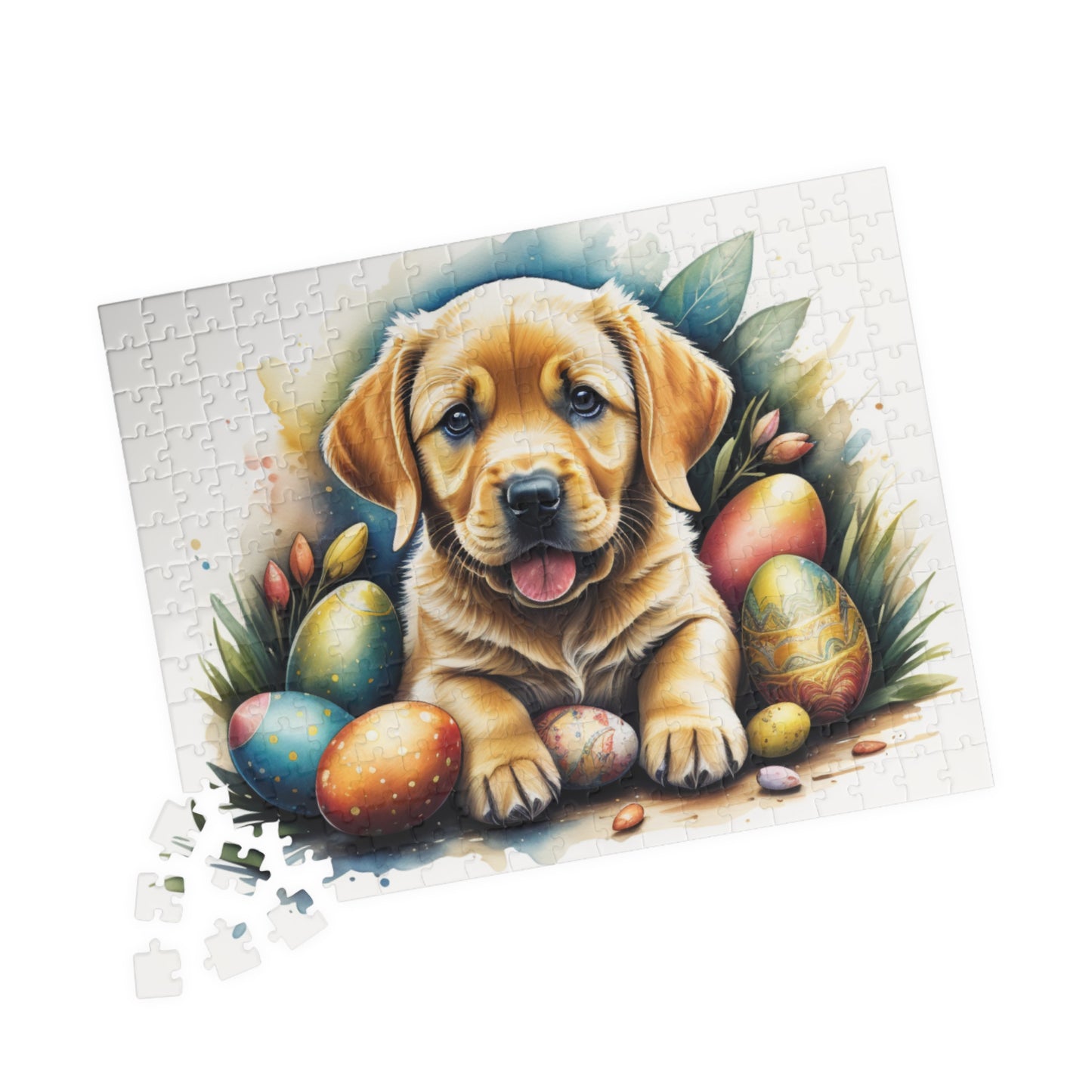Yellow Labrador Easter Puppy Puzzle - Dog Lovers, Mental Health Benefits, Holiday Fun, Mindfulness, Stress Relief, Festive Gift