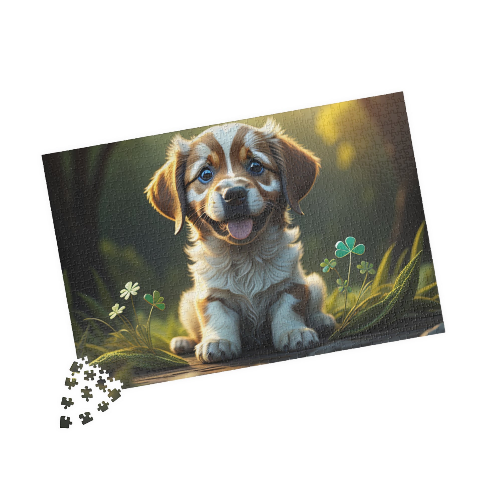 Zenful Zigzags of Puppy Zen - St. Patrick's Day Mental Health Puzzle